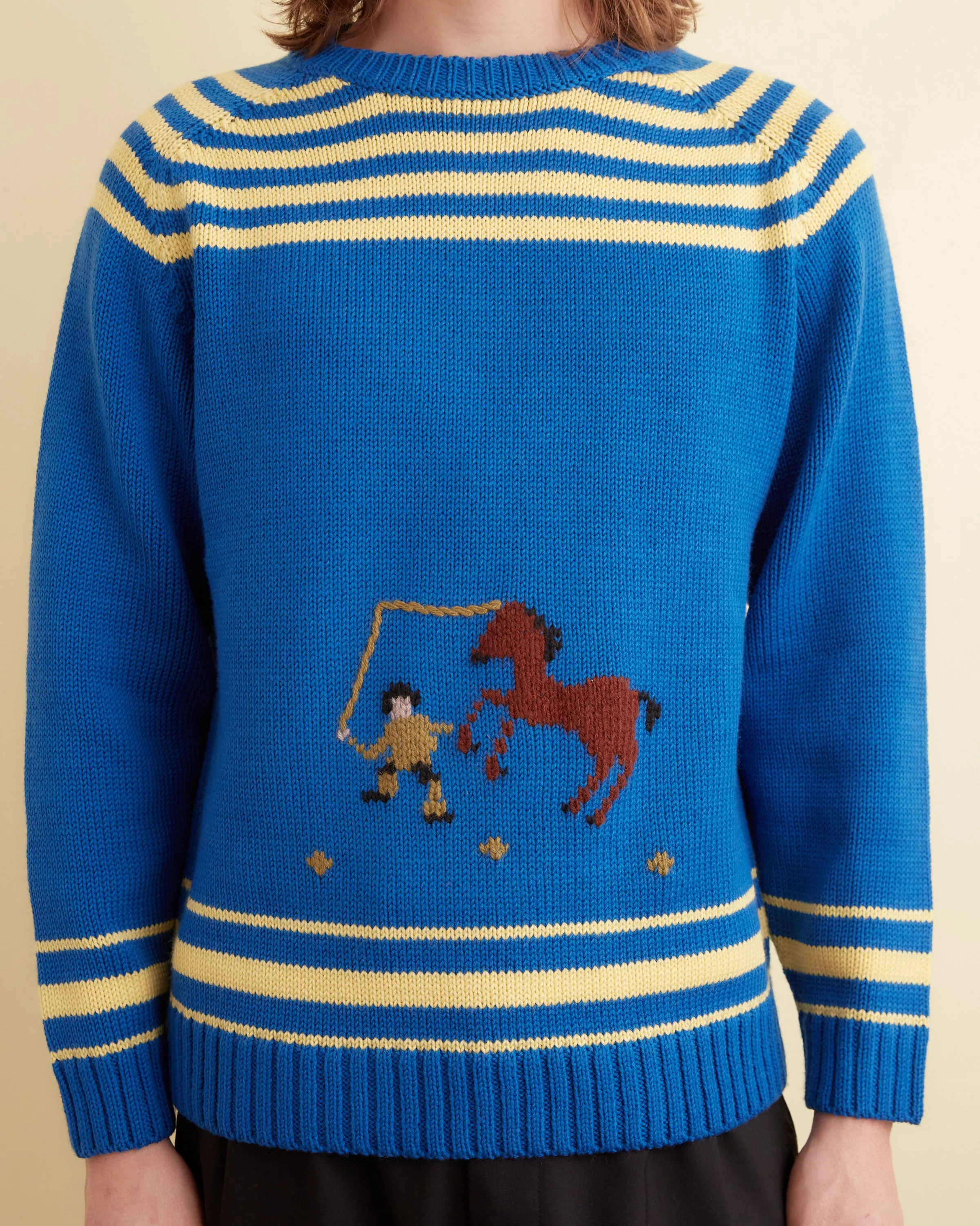 Pony Lasso Sweater - Blue Multi sold by BODE product image thumbnail 2