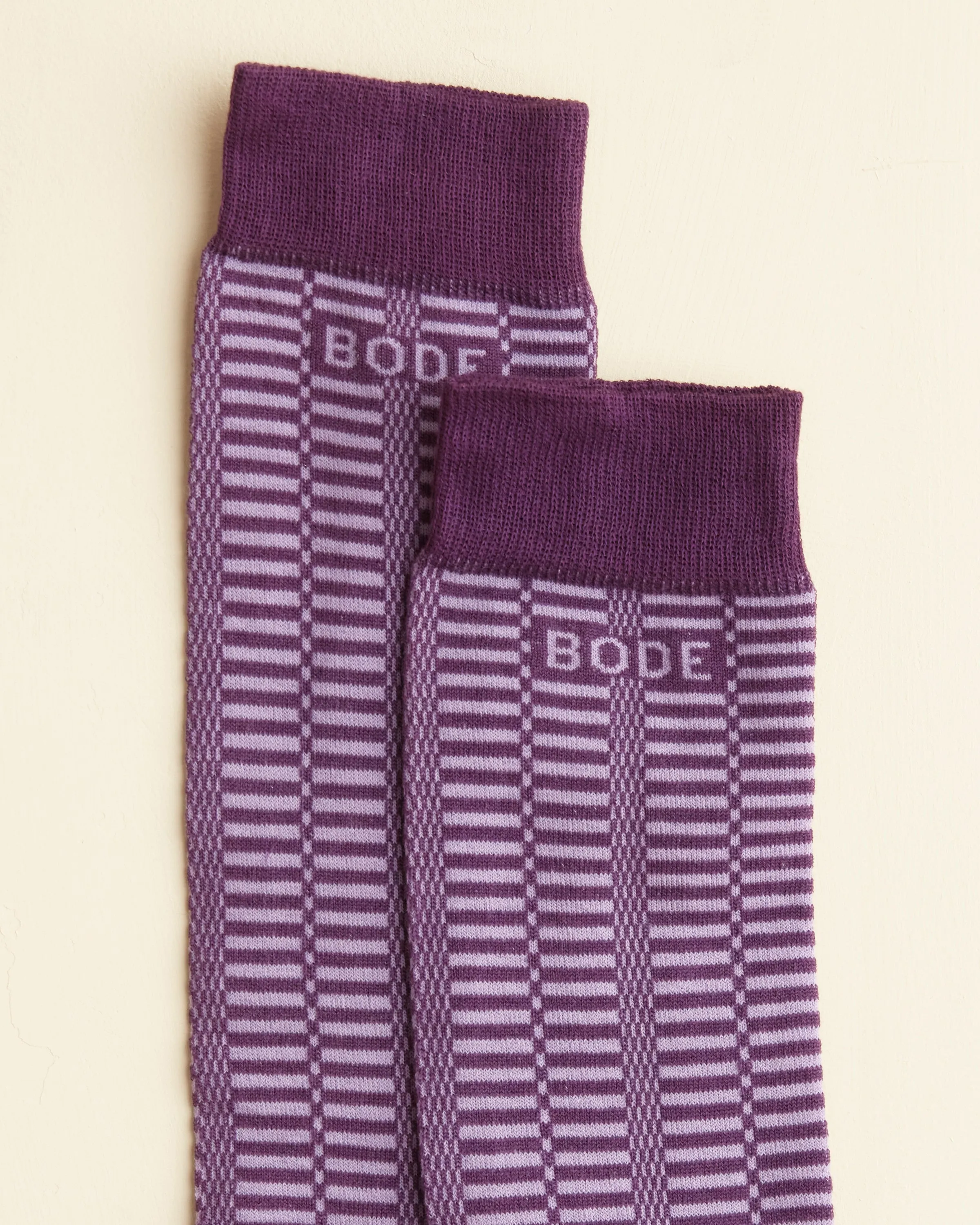 Micro Check Socks - Purple sold by BODE product image thumbnail 2
