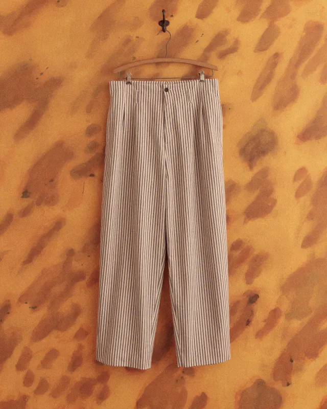 Blue Turmeric Ticking Trousers - 32 sold by BODE