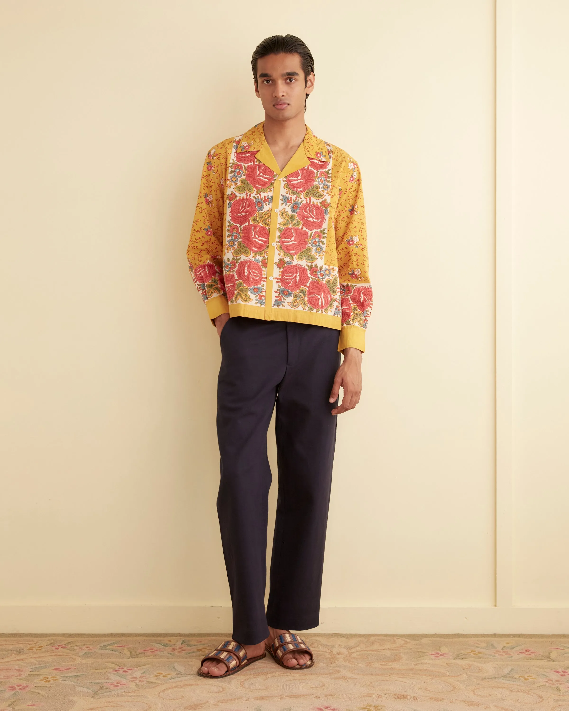 Blooming Border Long Sleeve Shirt sold by BODE