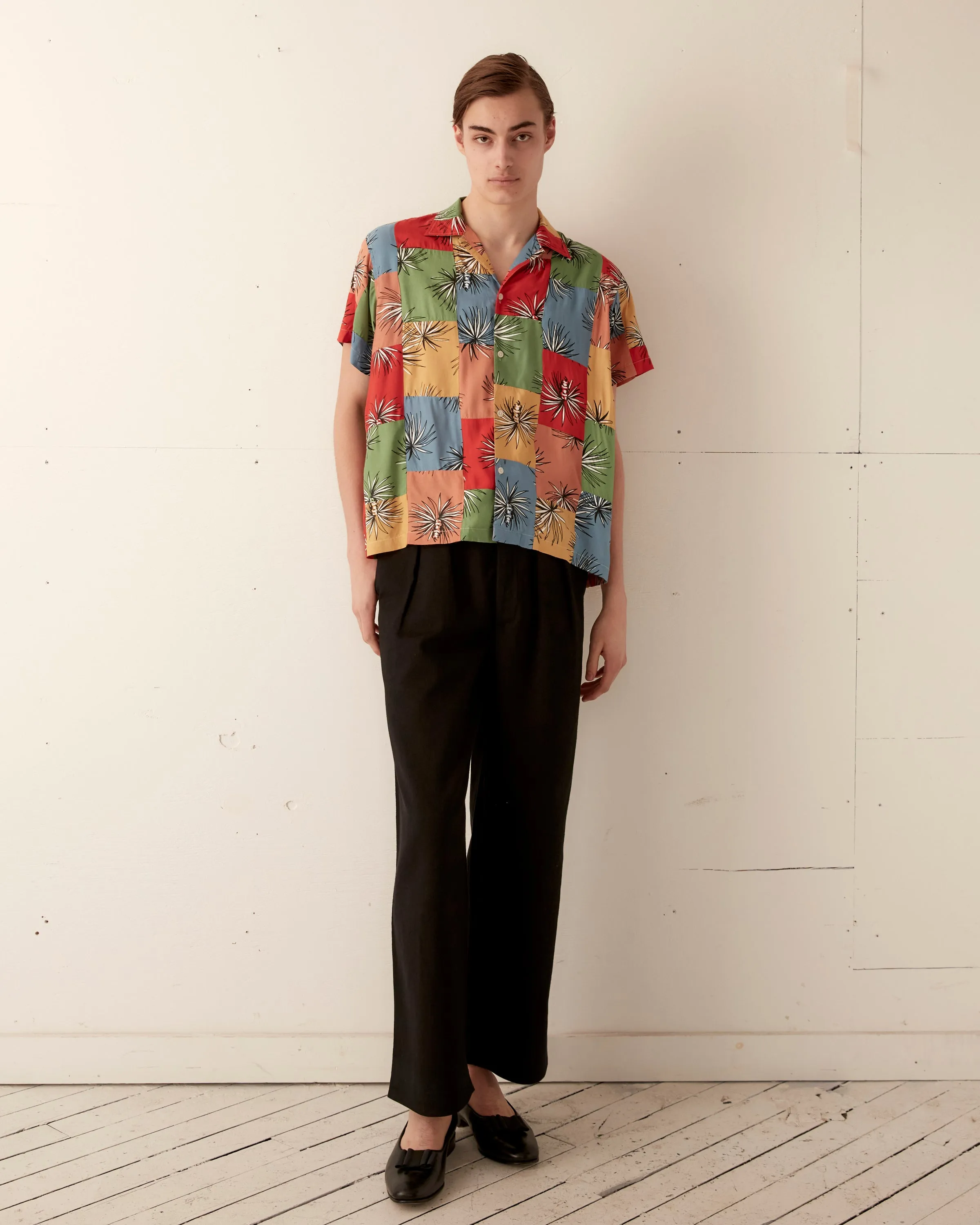 Patchwork Tumbleweed Short Sleeve Shirt sold by BODE