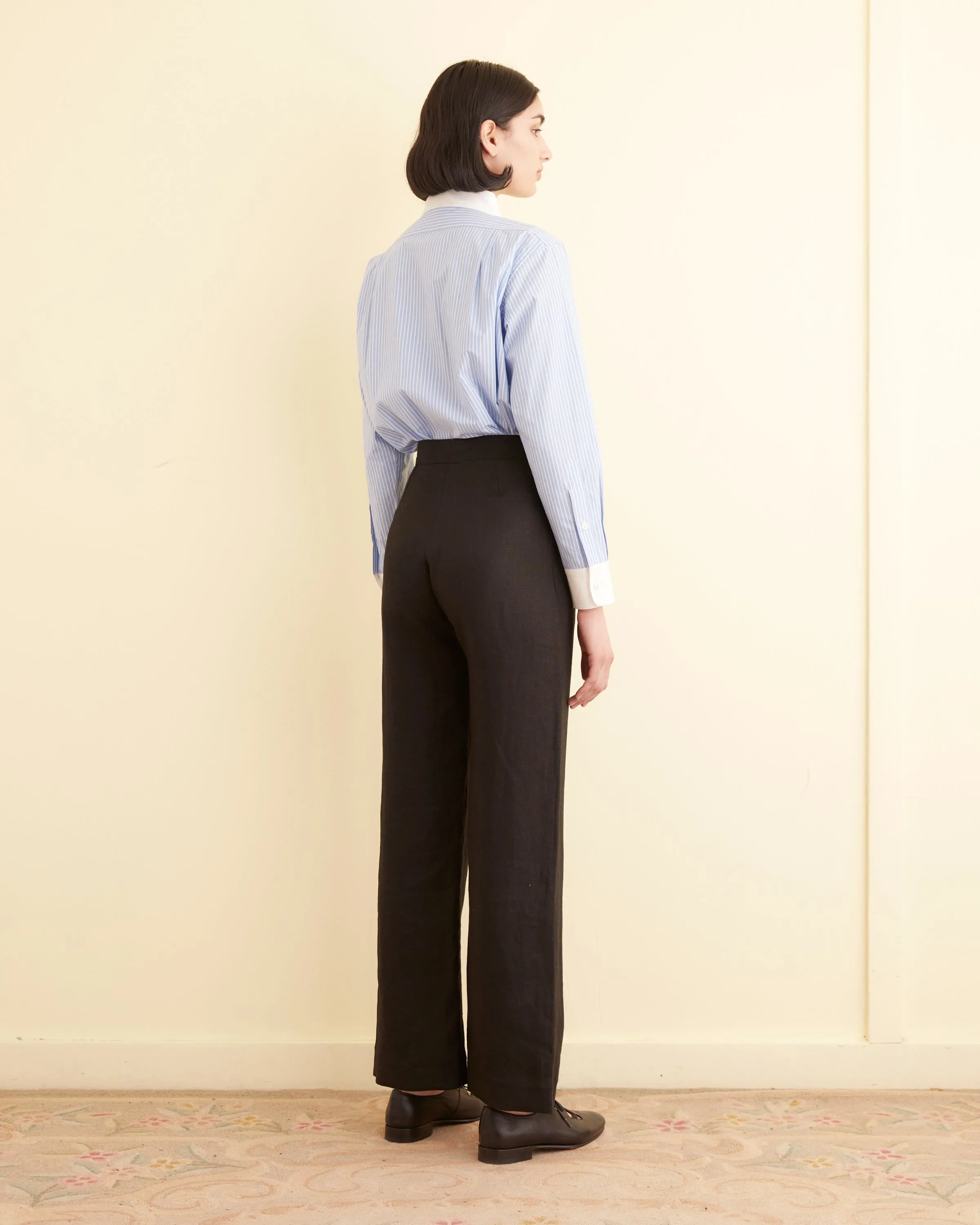 Linen Sailor Trousers - Black sold by BODE product image thumbnail 3