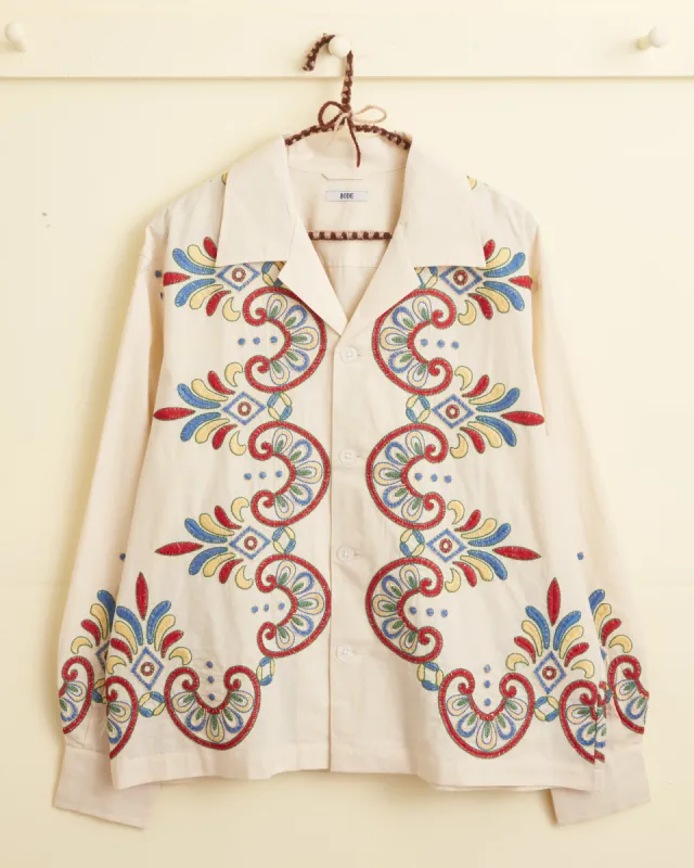 Embroidered Carnival Long Sleeve Shirt sold by BODE