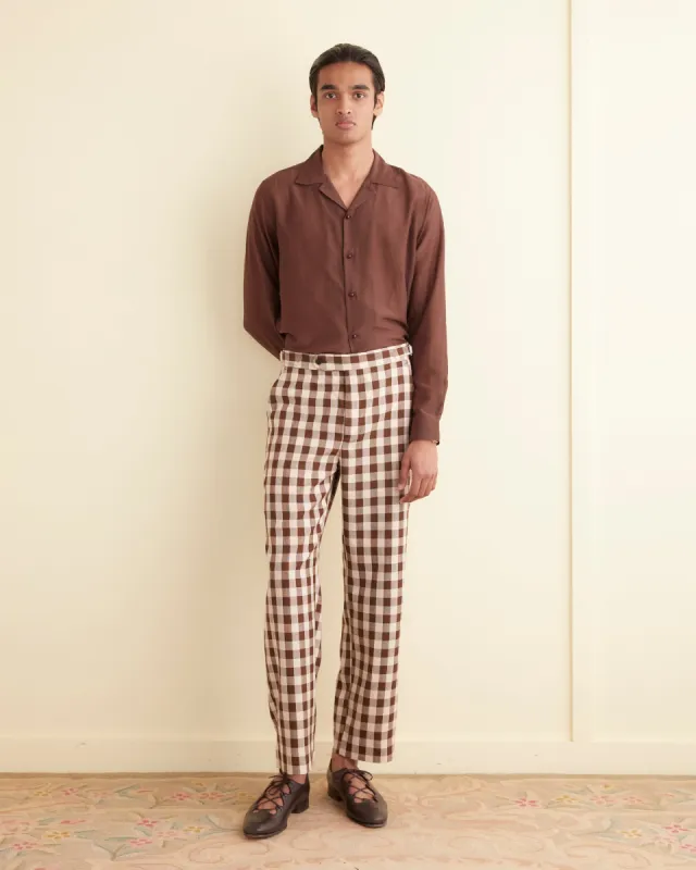 Gilbert Check Trousers sold by BODE