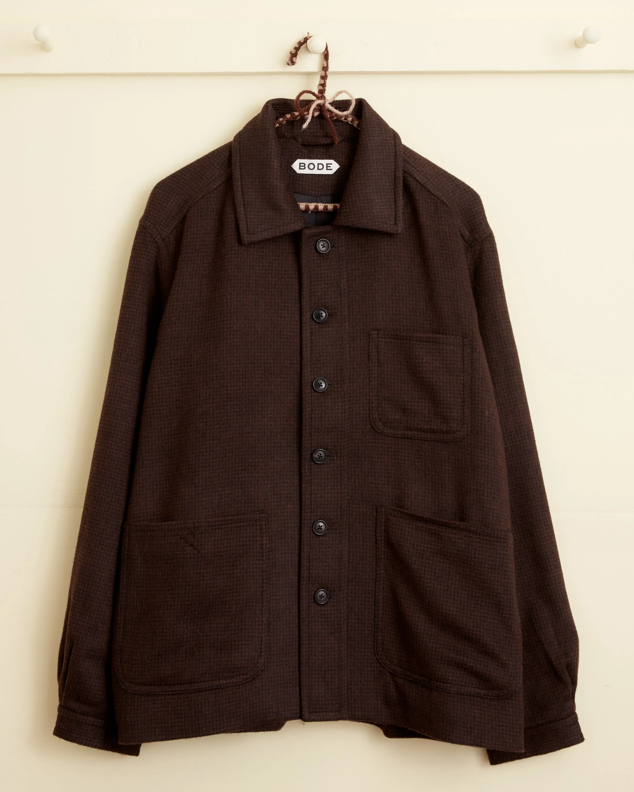 Houndstooth Cocoa Jacket - M sold by BODE