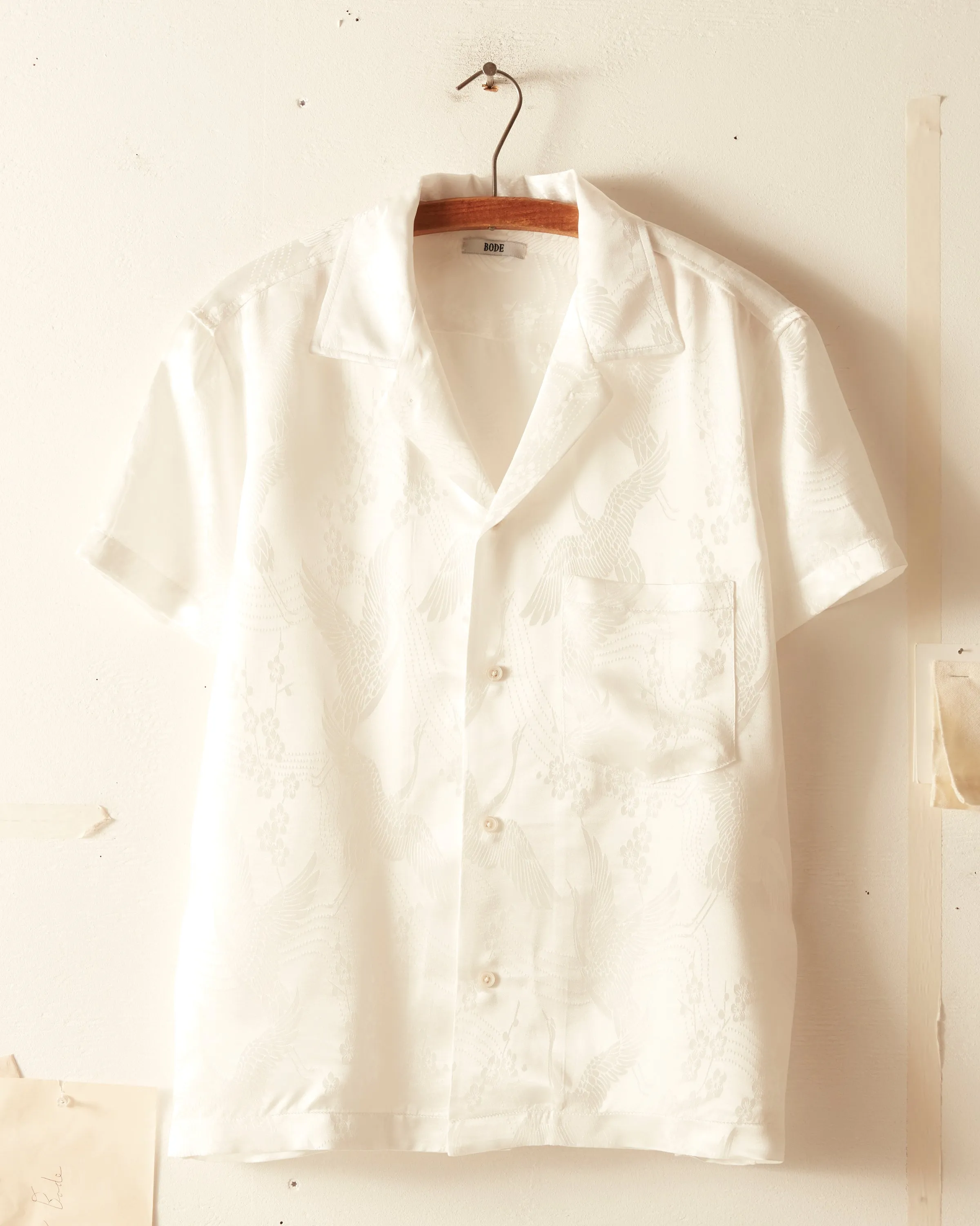 Ivory Cloud Short Sleeve Shirt sold by BODE