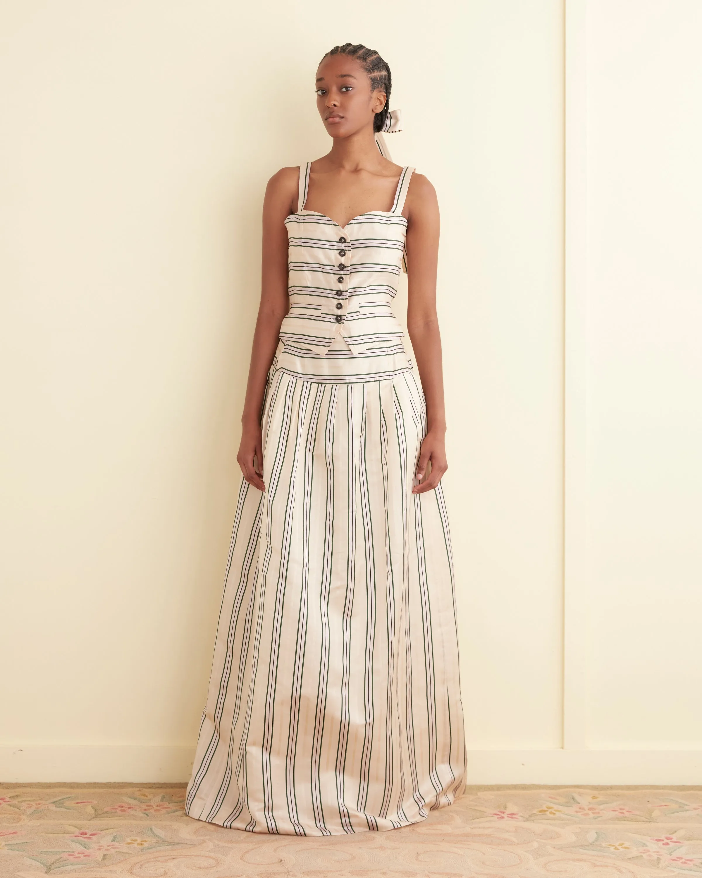 Antique Stripe Stowe Skirt sold by BODE