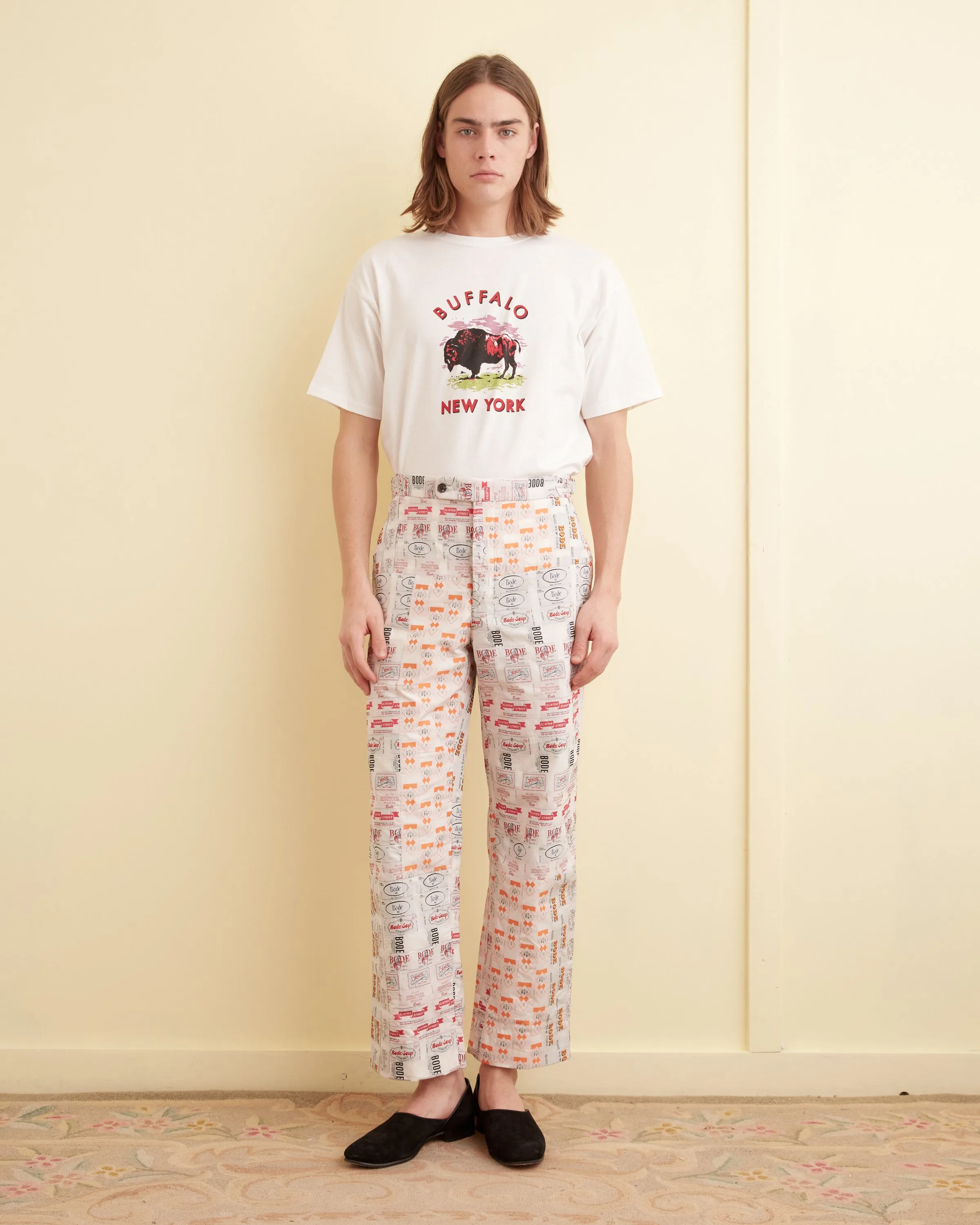 Clinton Street Label Trousers sold by BODE