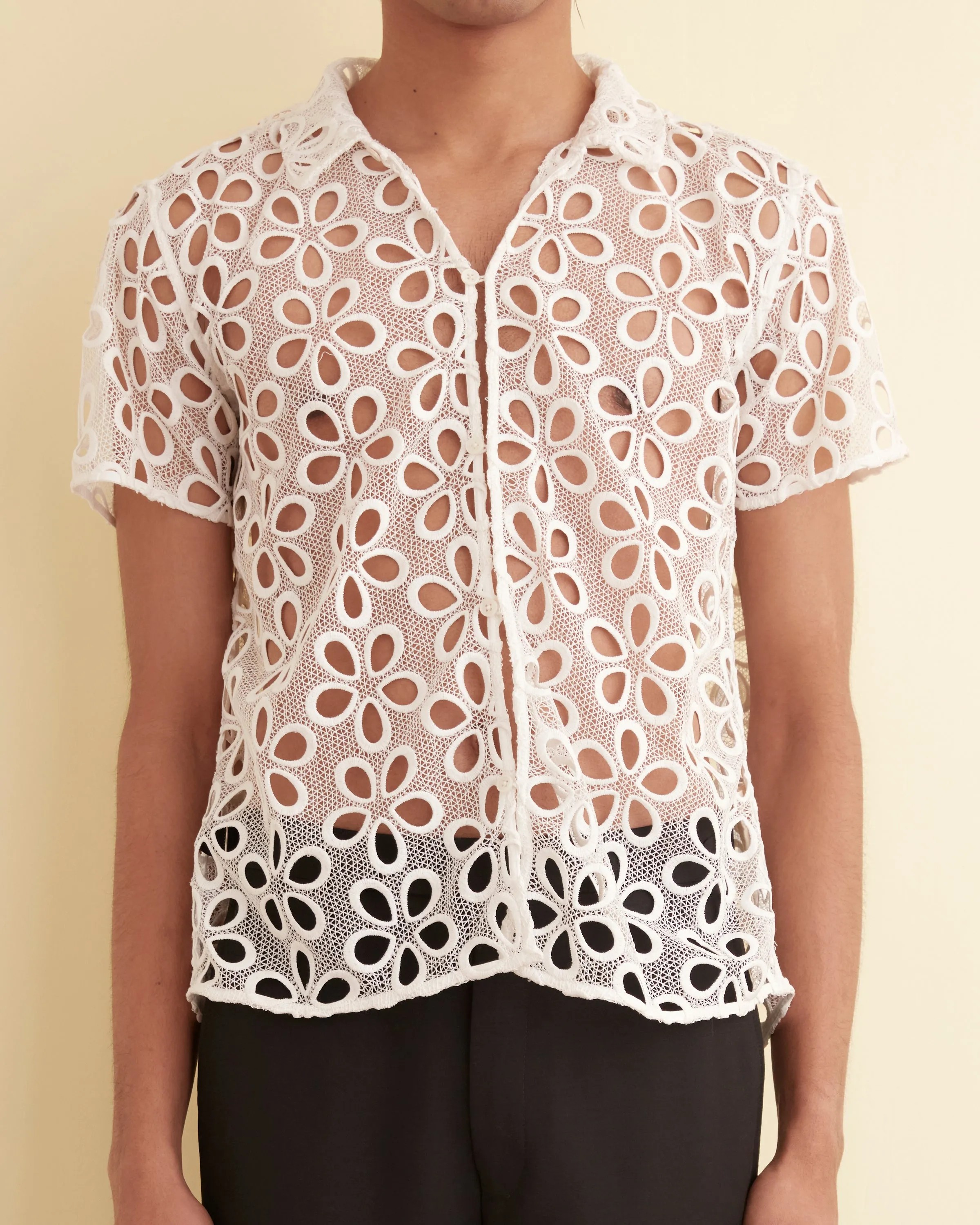 Primrose Lace Short Sleeve Shirt sold by BODE product image thumbnail 2