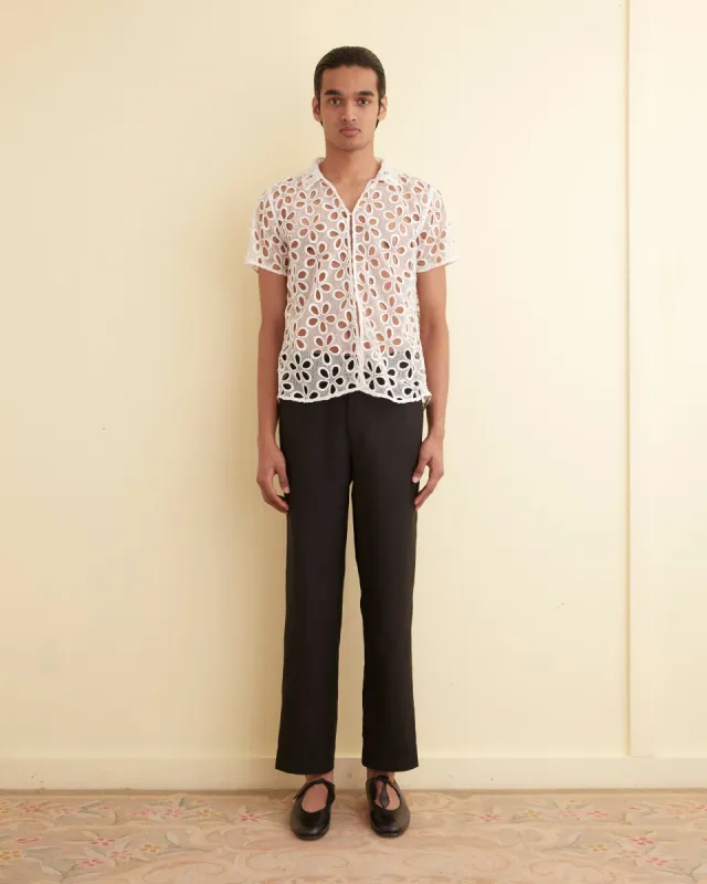 Primrose Lace Short Sleeve Shirt sold by BODE