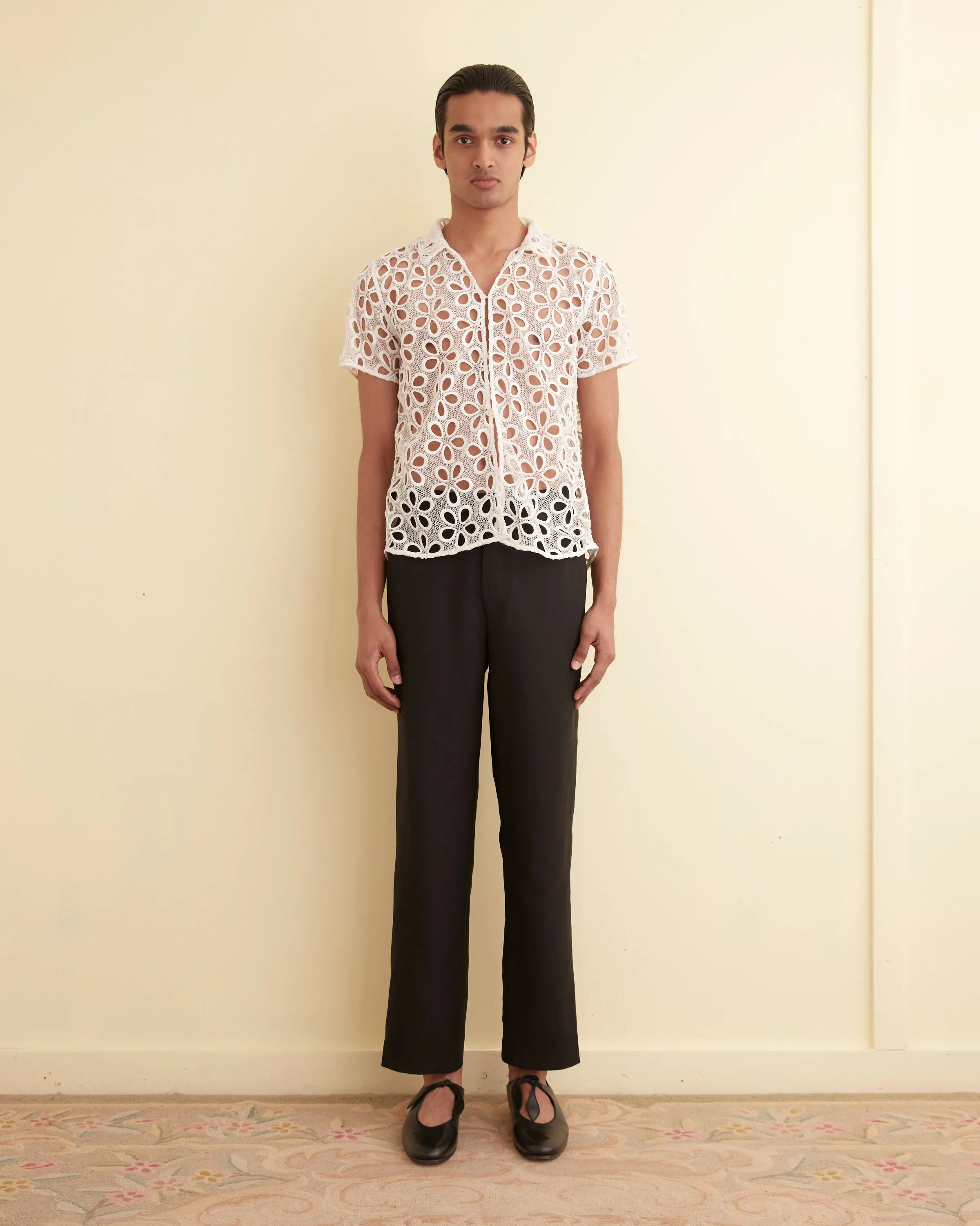 Primrose Lace Short Sleeve Shirt sold by BODE