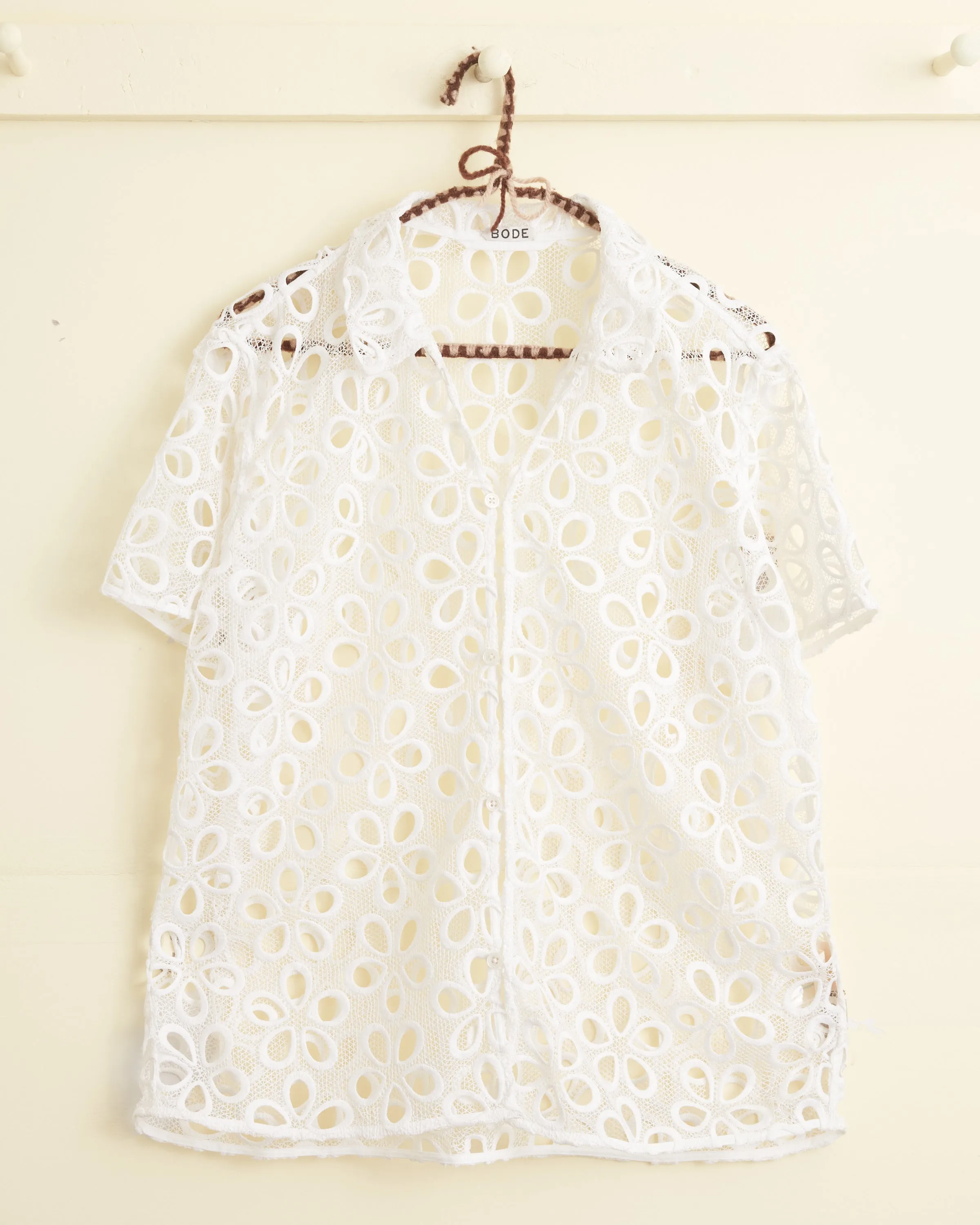 Primrose Lace Short Sleeve Shirt sold by BODE product image thumbnail 4