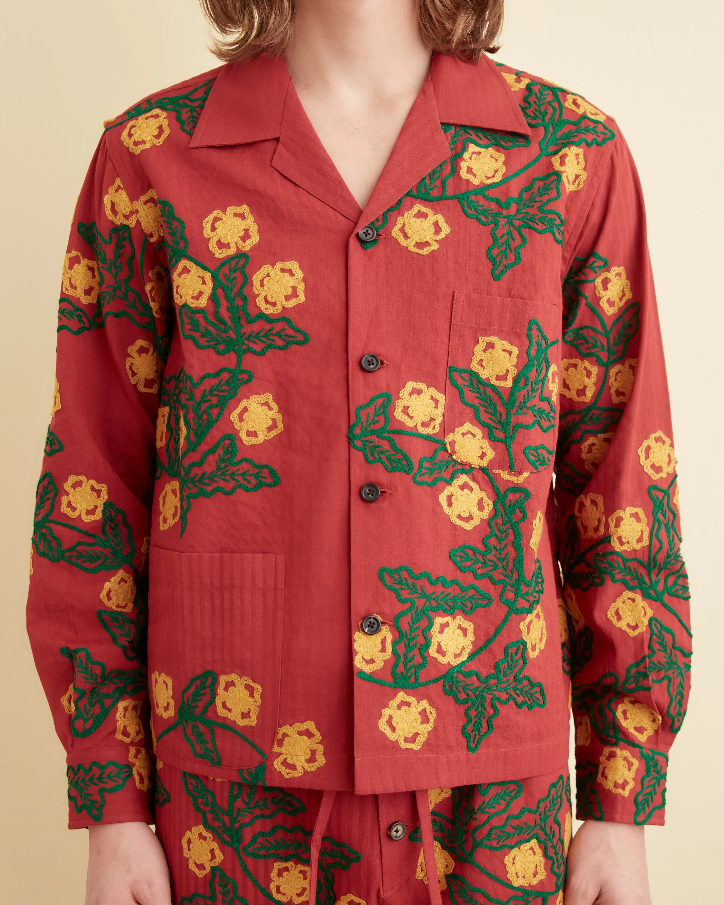 Marigold Wreath Long Sleeve Shirt sold by BODE product image thumbnail 2