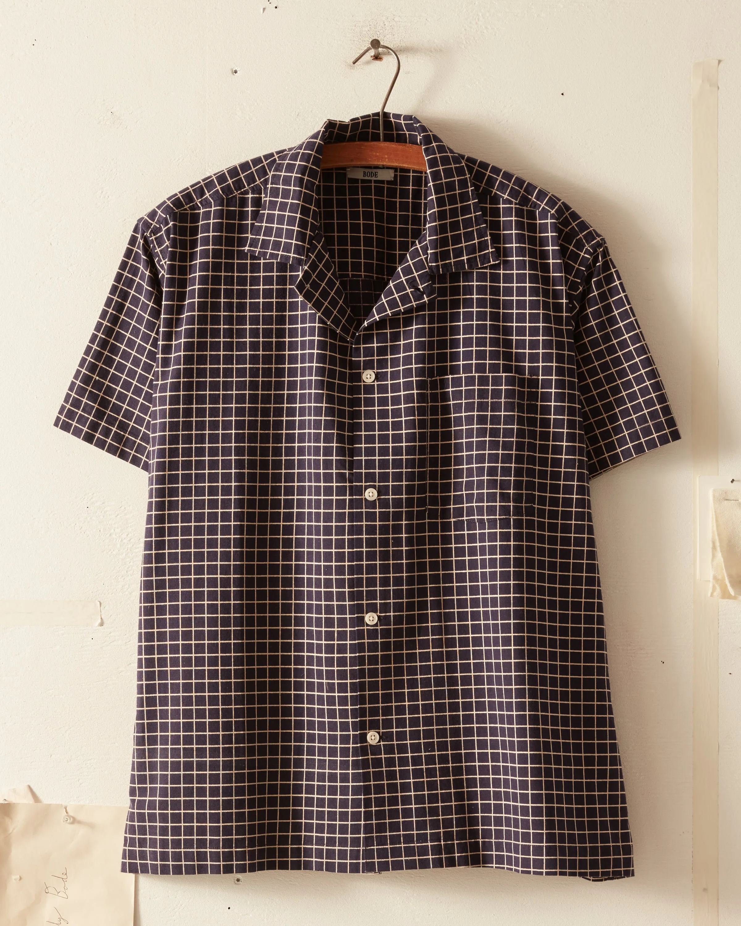 Midnight Grid Short Sleeve Shirt sold by BODE product image thumbnail 2