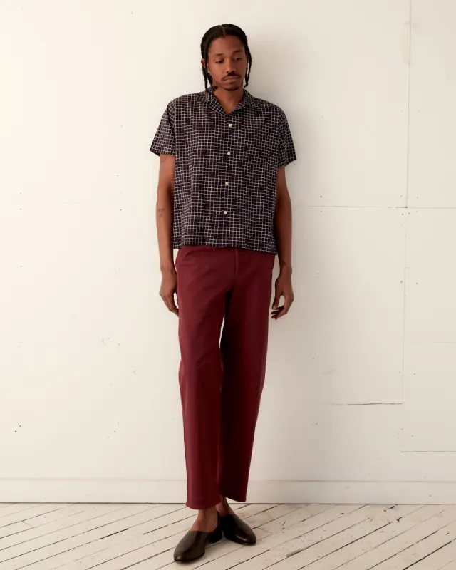 Midnight Grid Short Sleeve Shirt sold by BODE