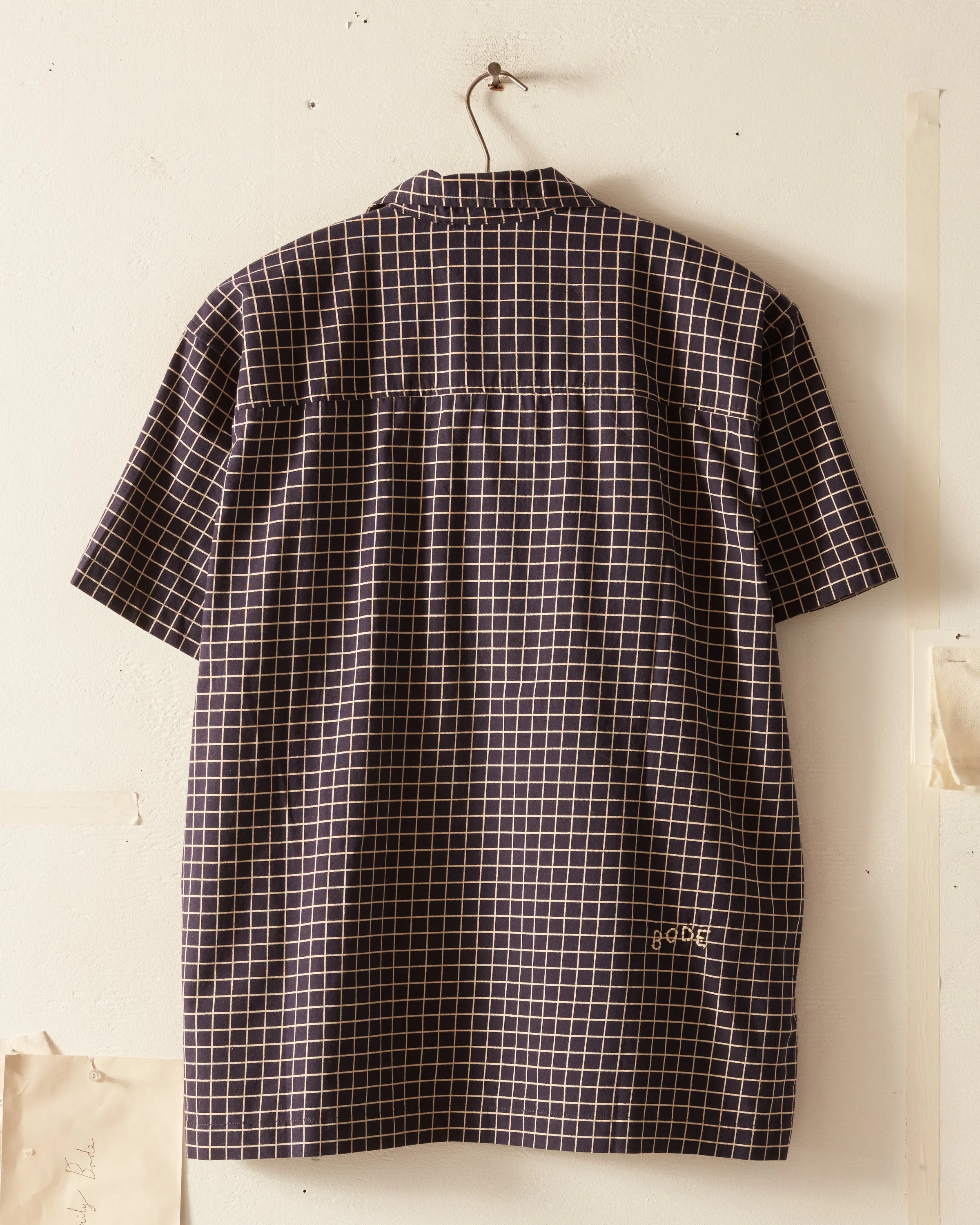 Midnight Grid Short Sleeve Shirt sold by BODE product image thumbnail 5