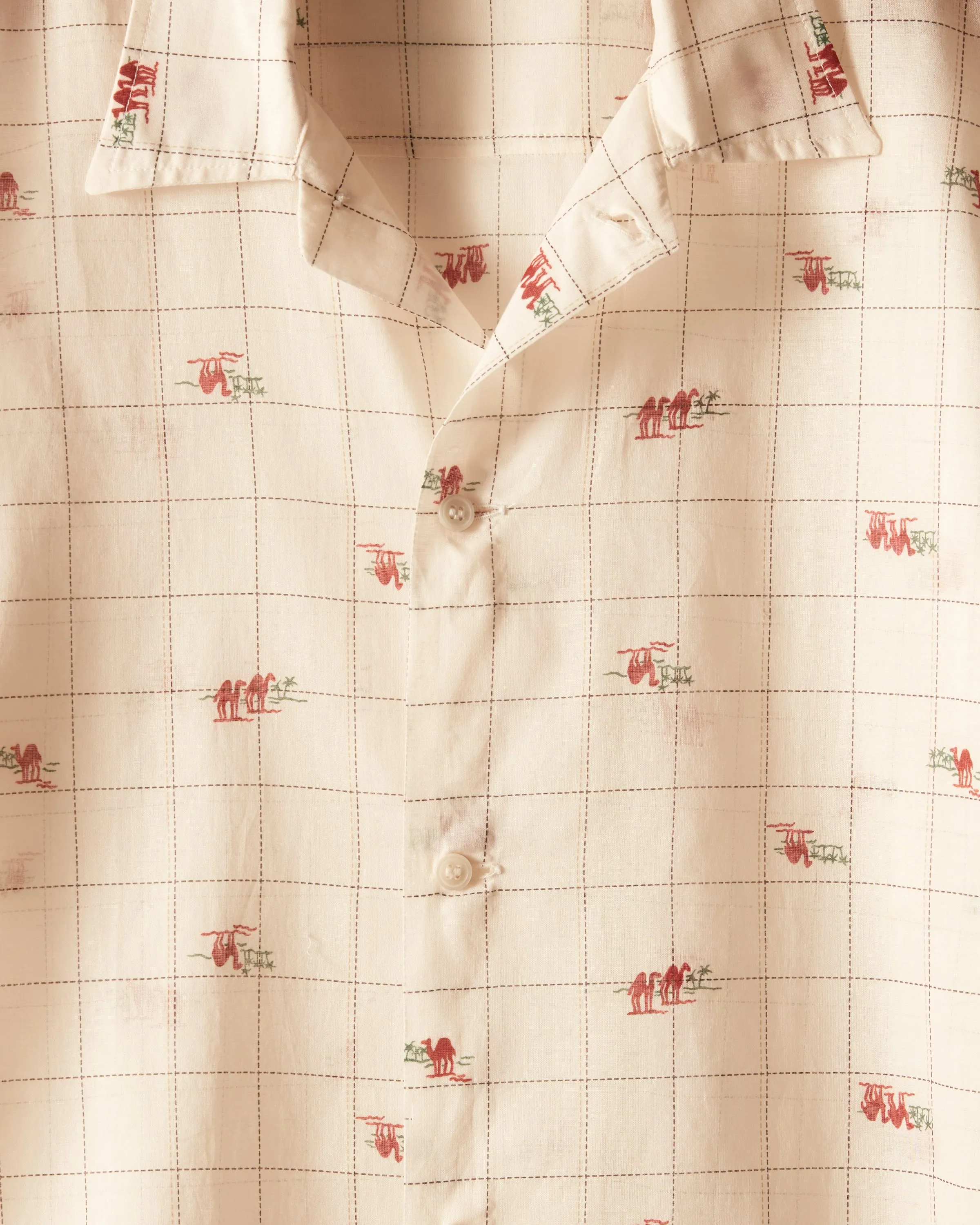Sheer Camel Short Sleeve Shirt sold by BODE product image thumbnail 3
