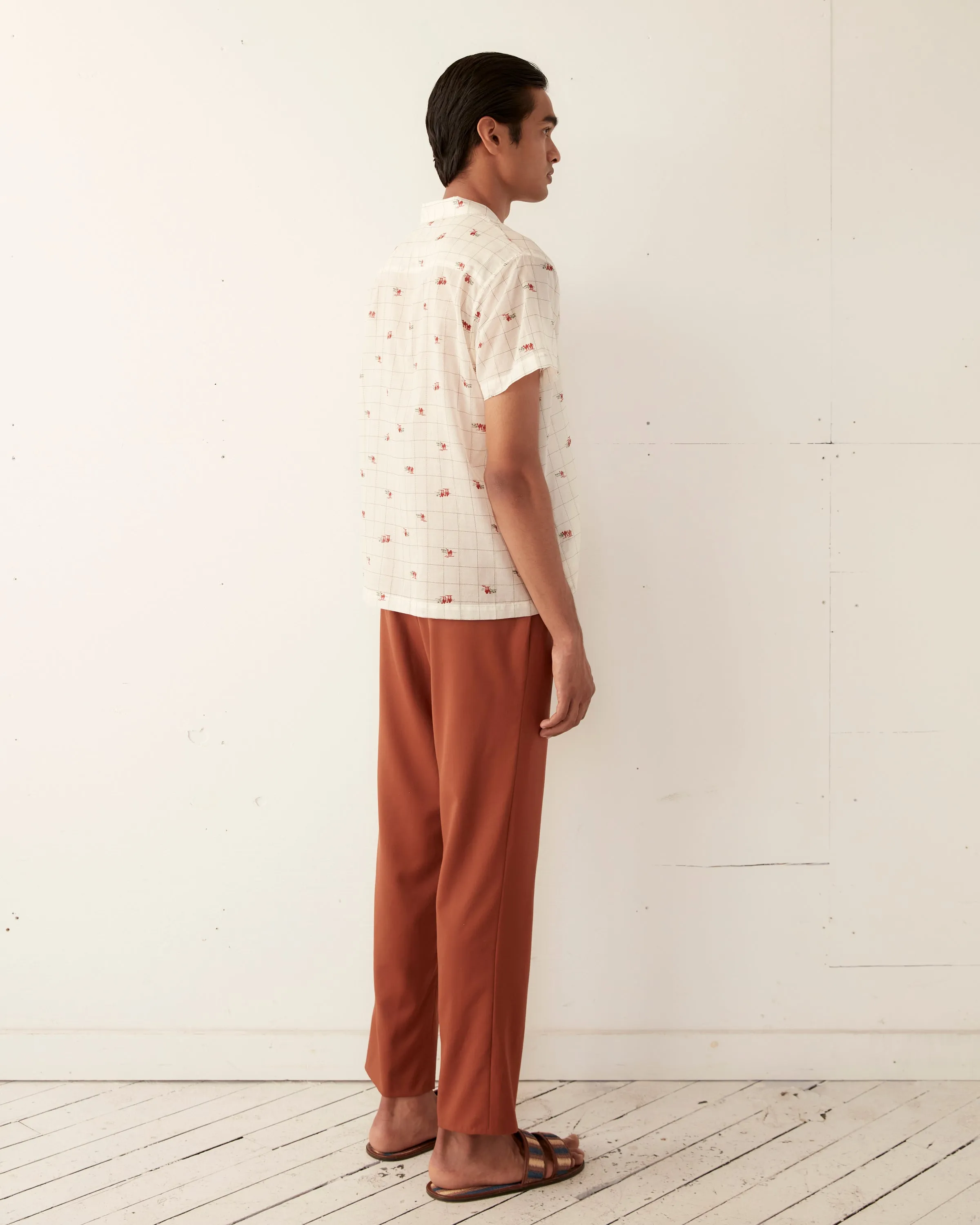 Sheer Camel Short Sleeve Shirt sold by BODE product image thumbnail 4