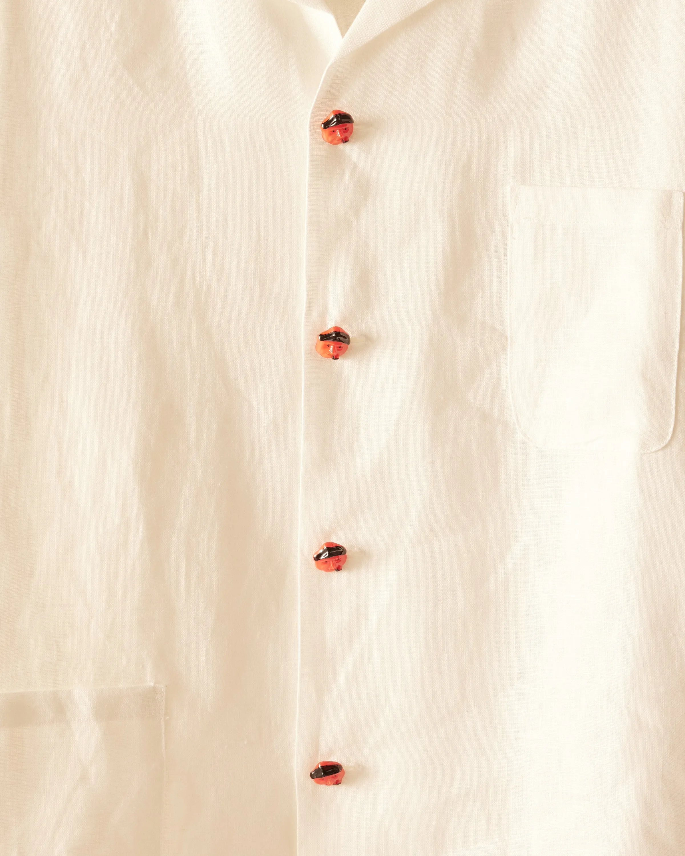 Red Sailor Button Long Sleeve Shirt - XXL sold by BODE product image thumbnail 2