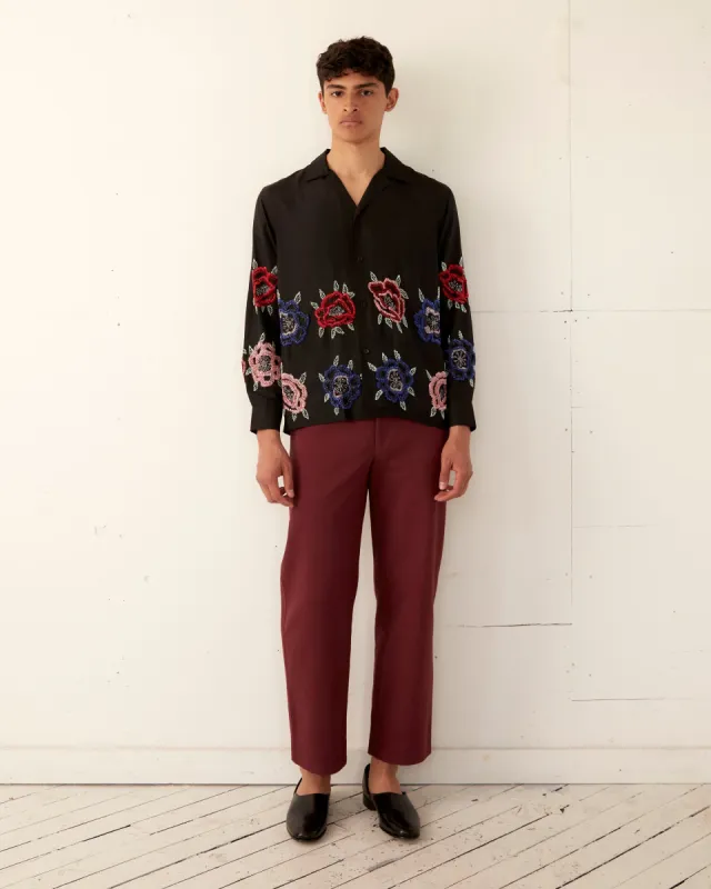 Beaded Poppy Long Sleeve Shirt sold by BODE