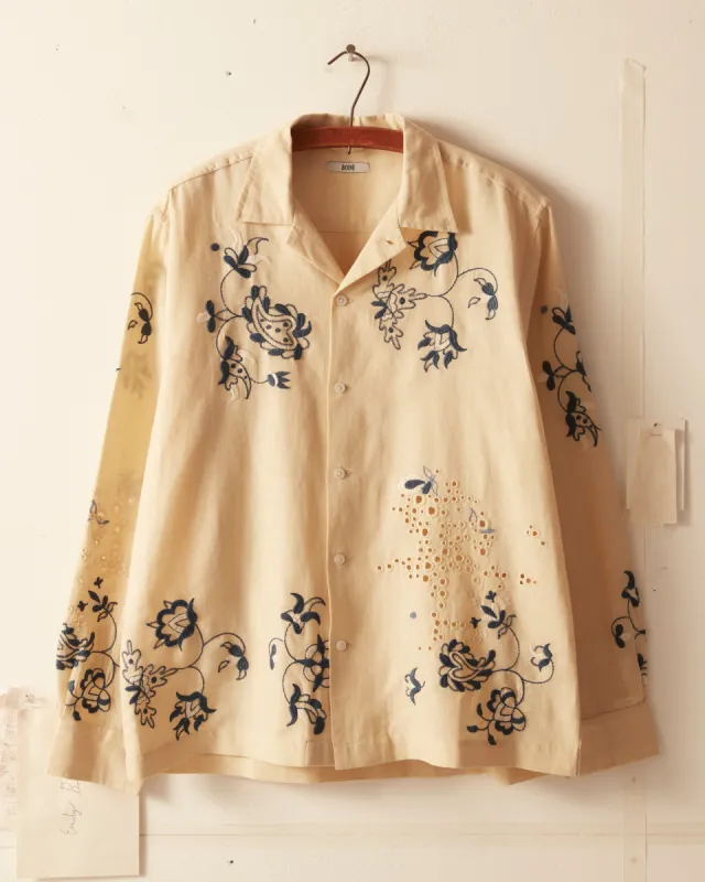 Mended Floral Long Sleeve Shirt sold by BODE