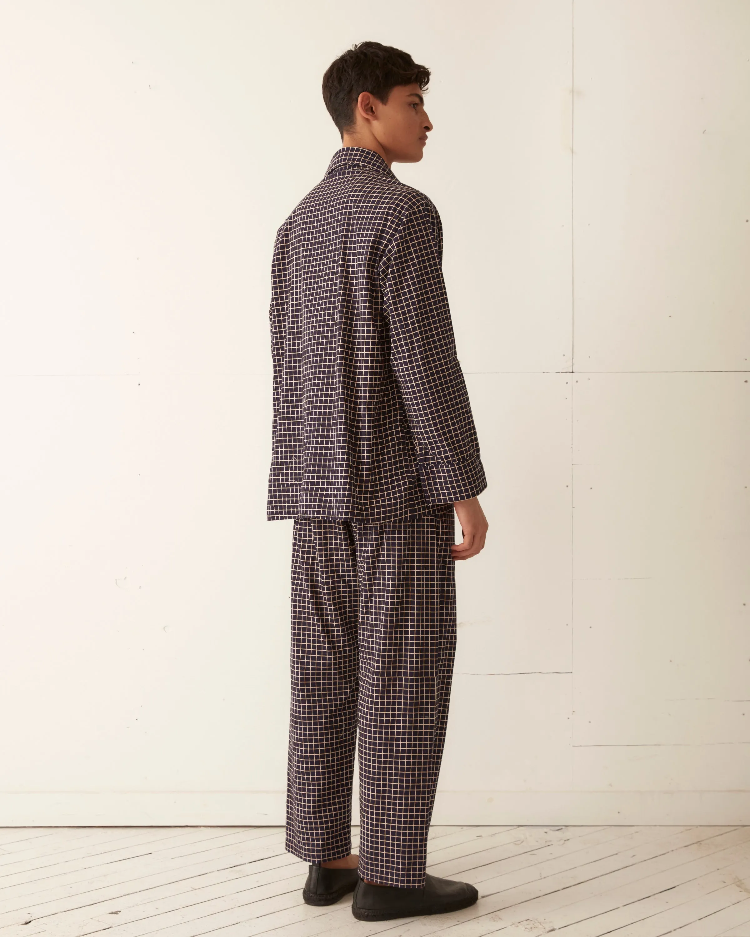 Midnight Grid Pajama Shirt sold by BODE product image thumbnail 4