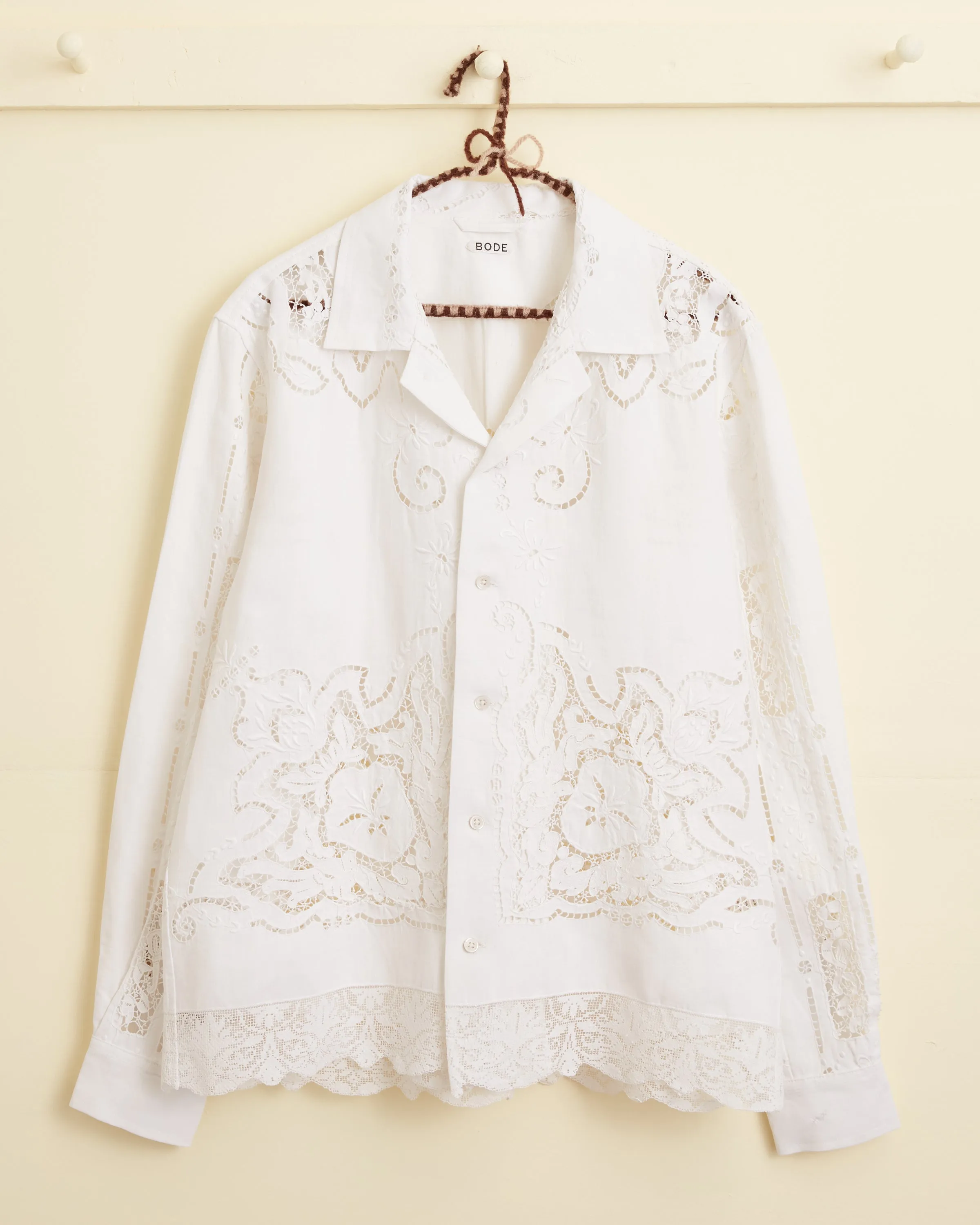 Cutwork Web Long Sleeve Shirt - M sold by BODE