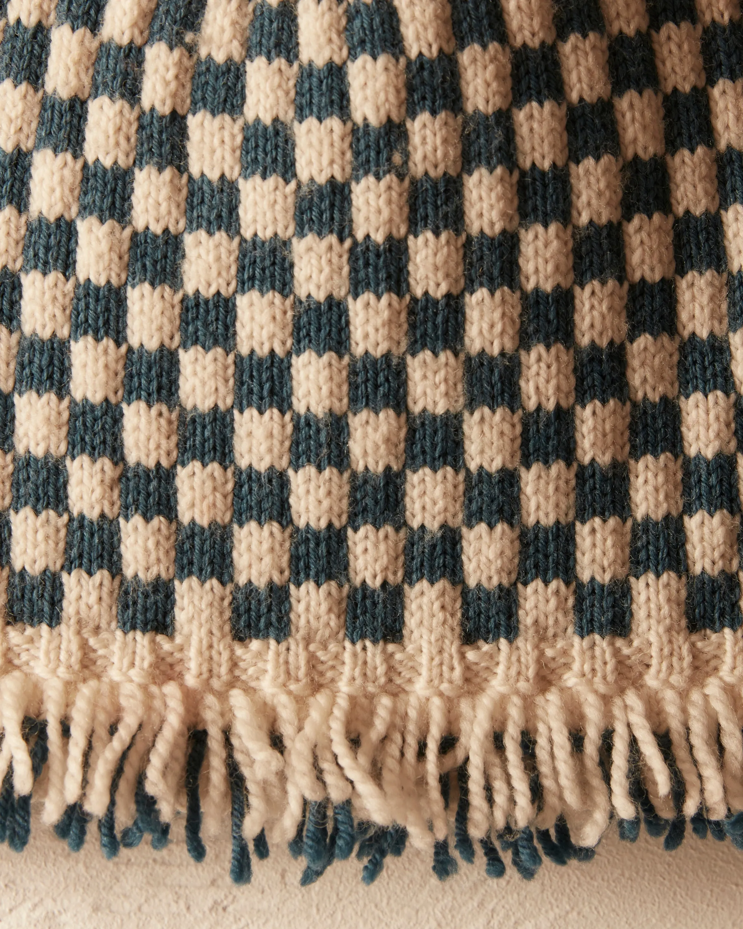 Fringe Check Hat - Blue sold by BODE product image thumbnail 2