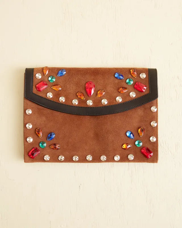 Gem Venue Clutch - Brown/Black sold by BODE