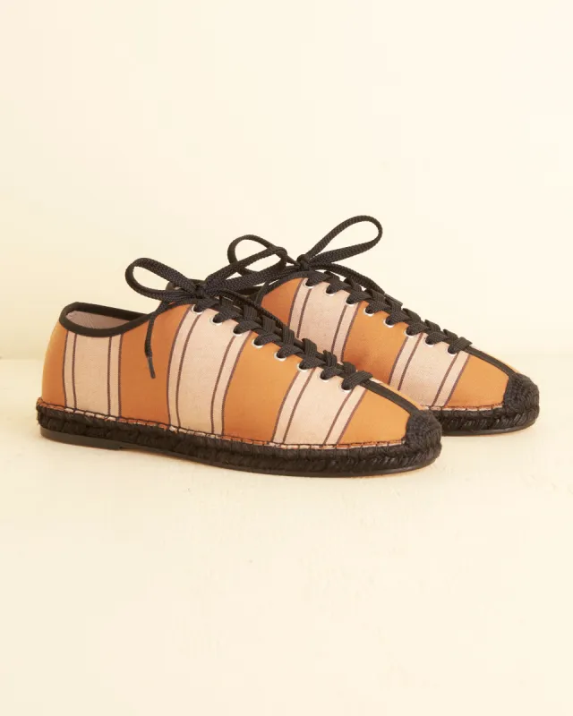 Awning Stripe Tennis Espadrilles made by BODE