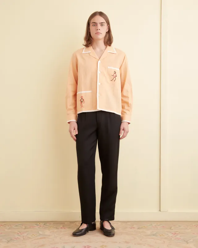 Beaded Blackjack Long Sleeve Shirt sold by BODE