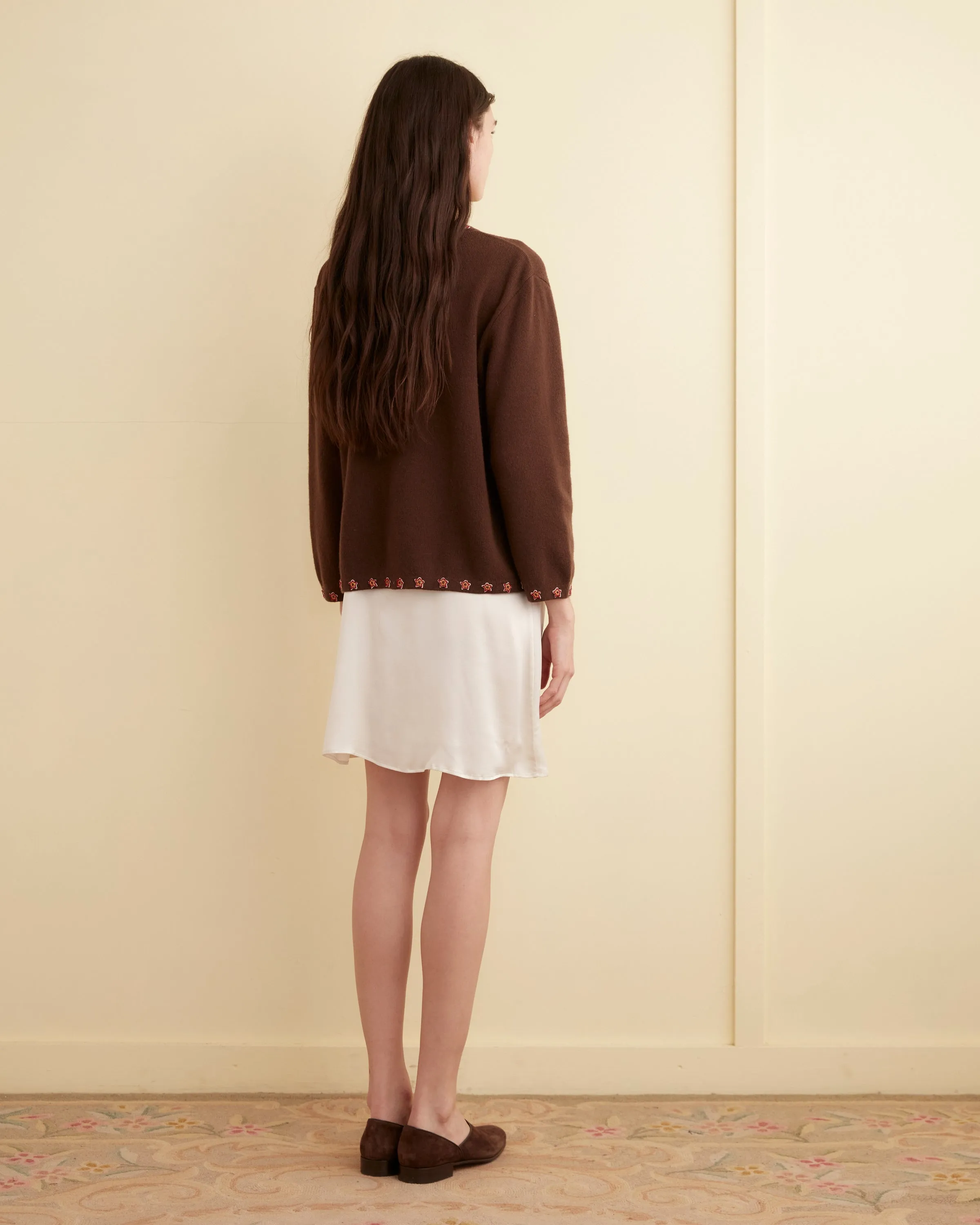 Starflower Beaded Cardigan - Brown sold by BODE product image thumbnail 4