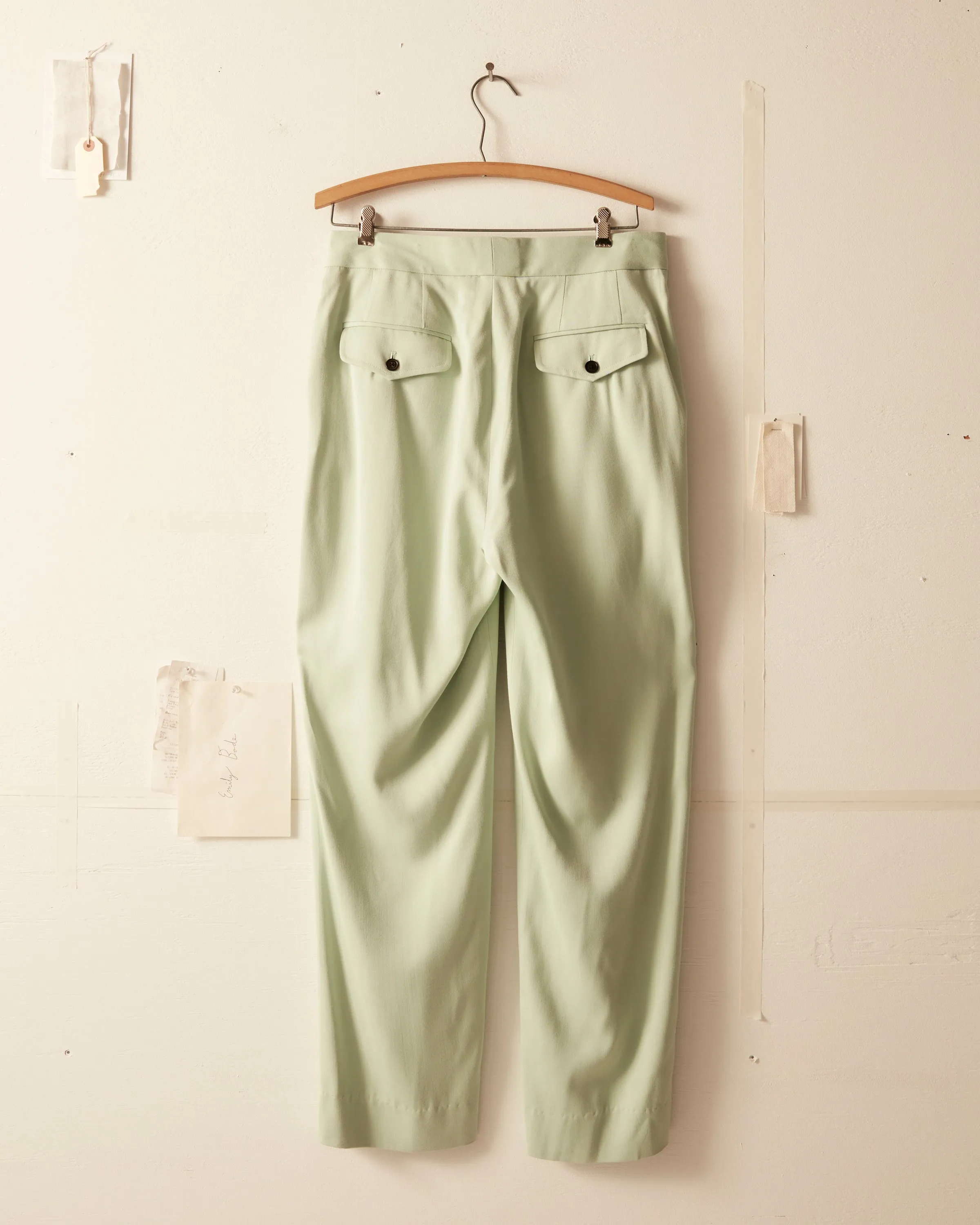 Tropical Wool Double Button Trousers - Mint sold by BODE product image thumbnail 4