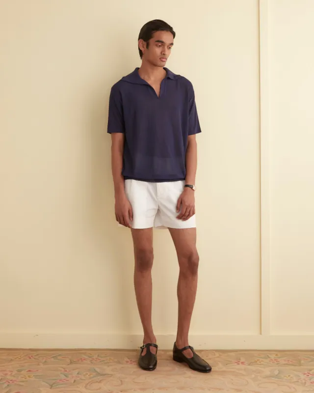 Boxy Polo - Navy sold by BODE