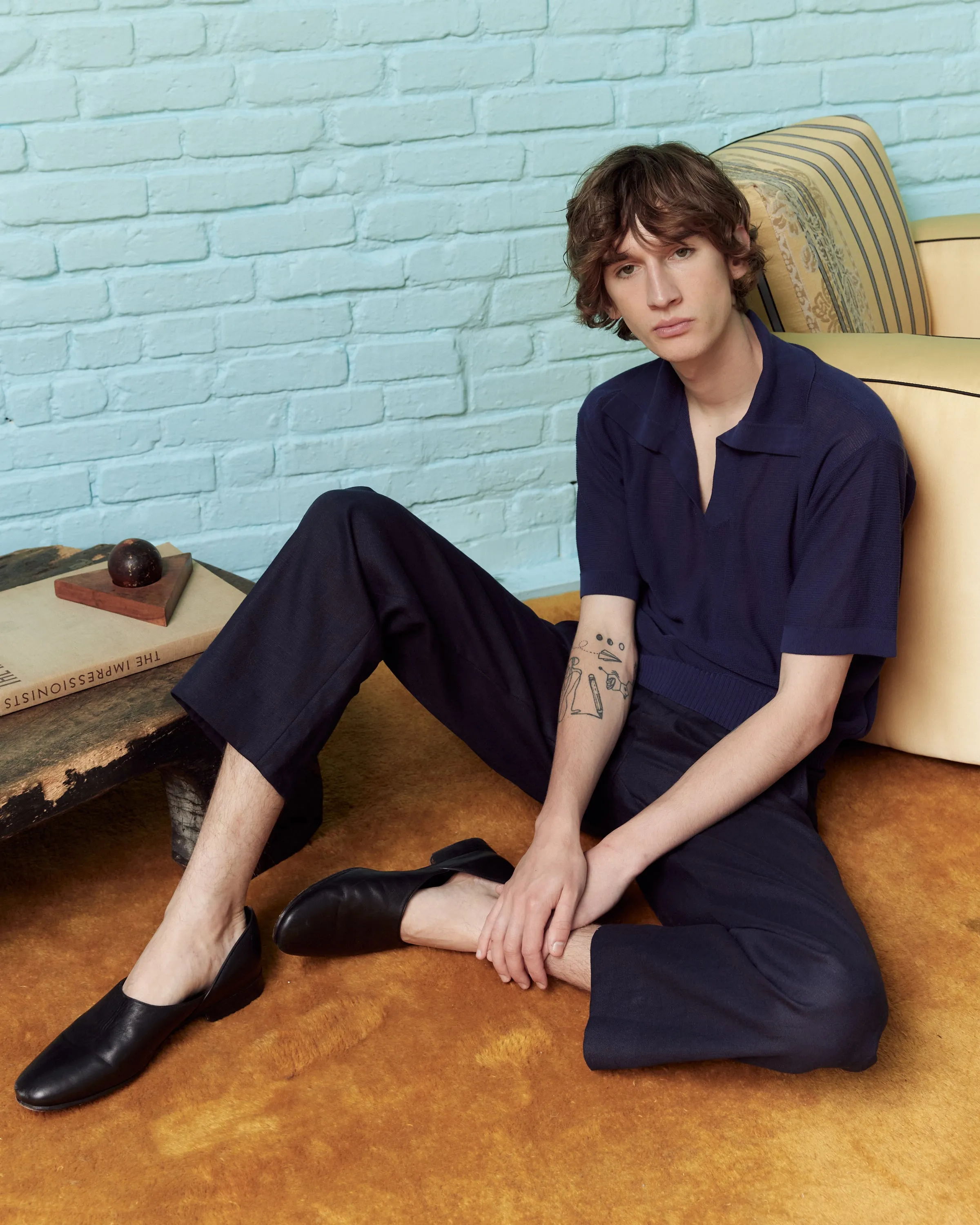 Boxy Polo - Navy sold by BODE product image thumbnail 4