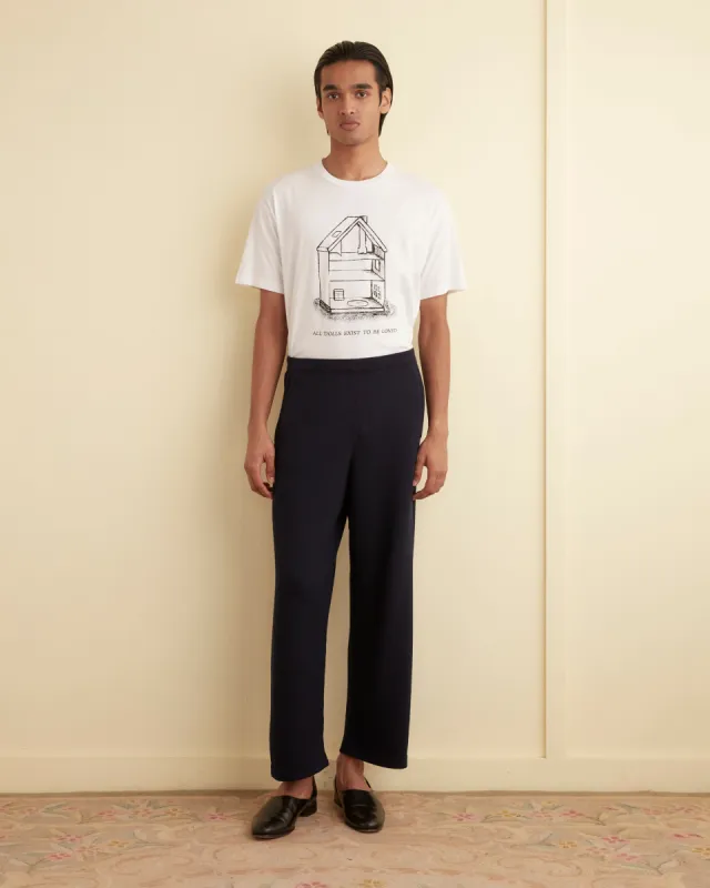 Crepe Joggers - Blue sold by BODE