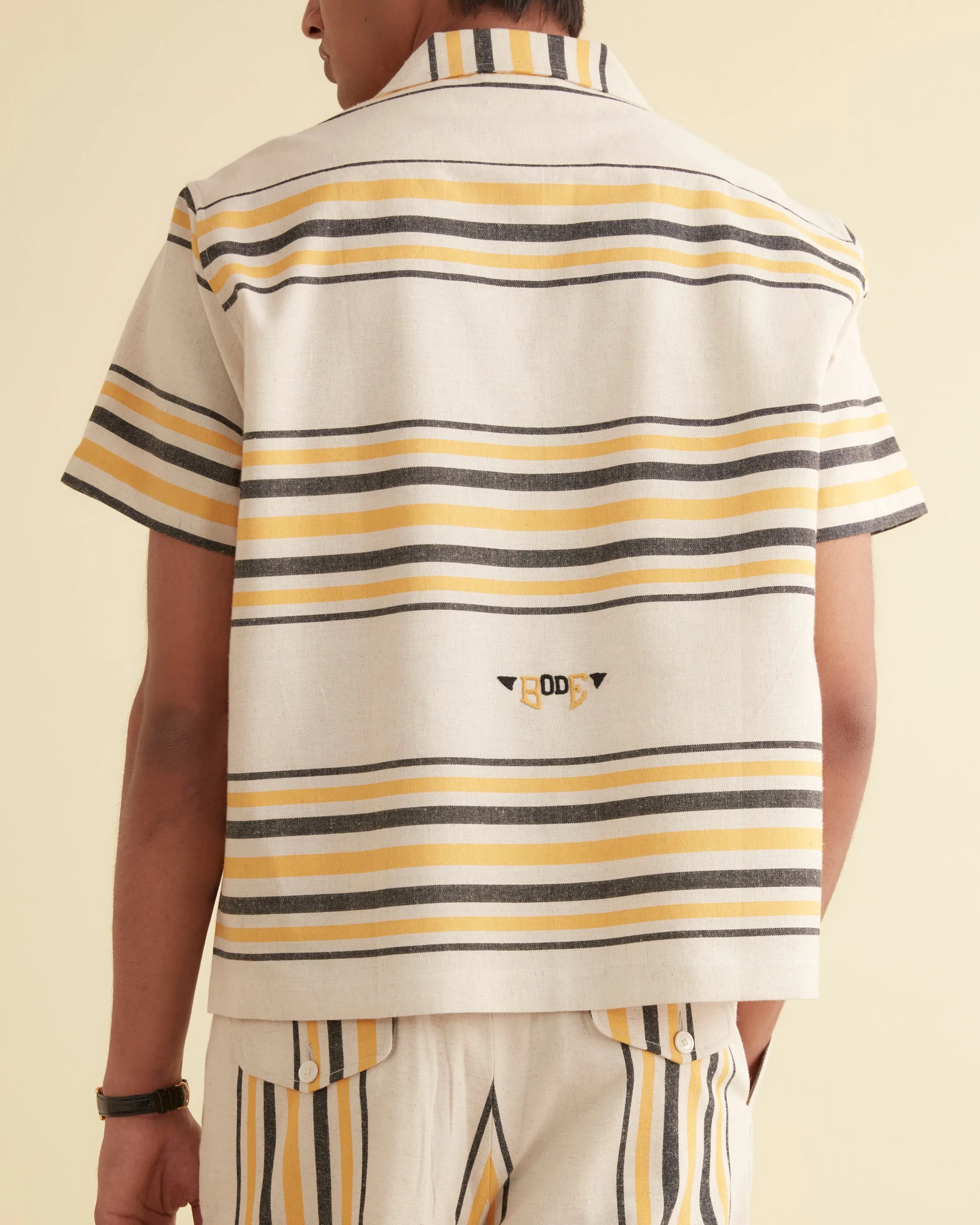 Namesake Stripe Short Sleeve Shirt sold by BODE product image thumbnail 3
