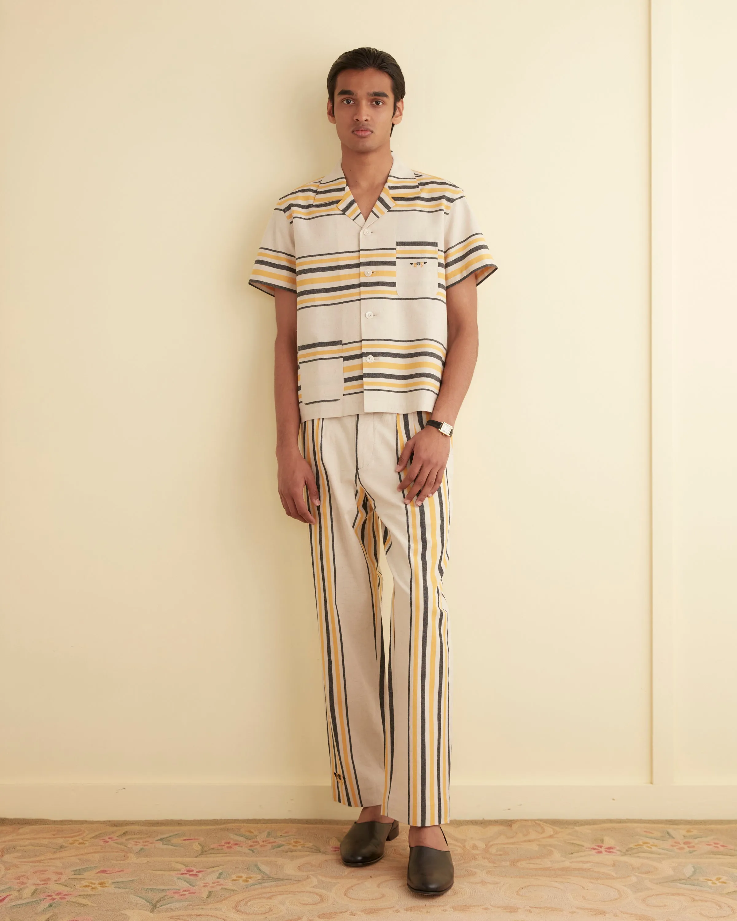 Namesake Stripe Short Sleeve Shirt sold by BODE