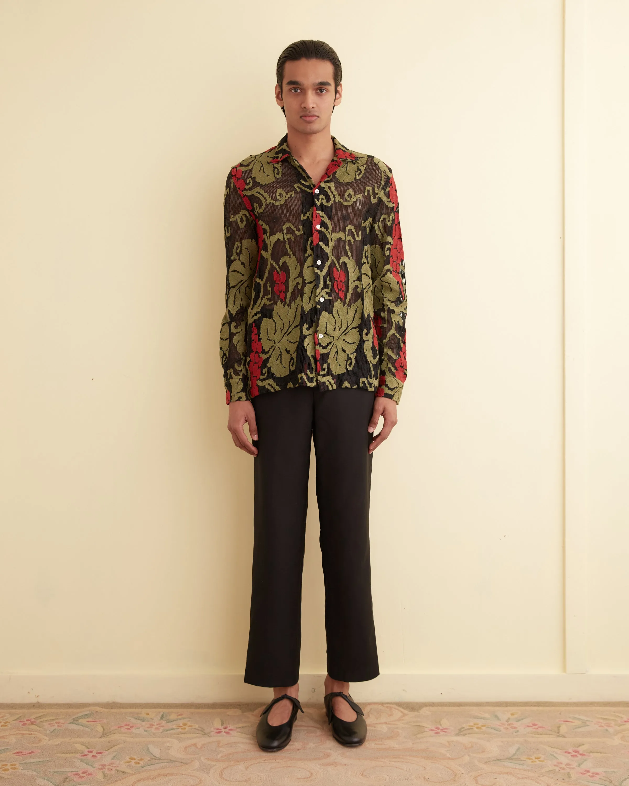 Vineyard Mesh Long Sleeve Shirt sold by BODE