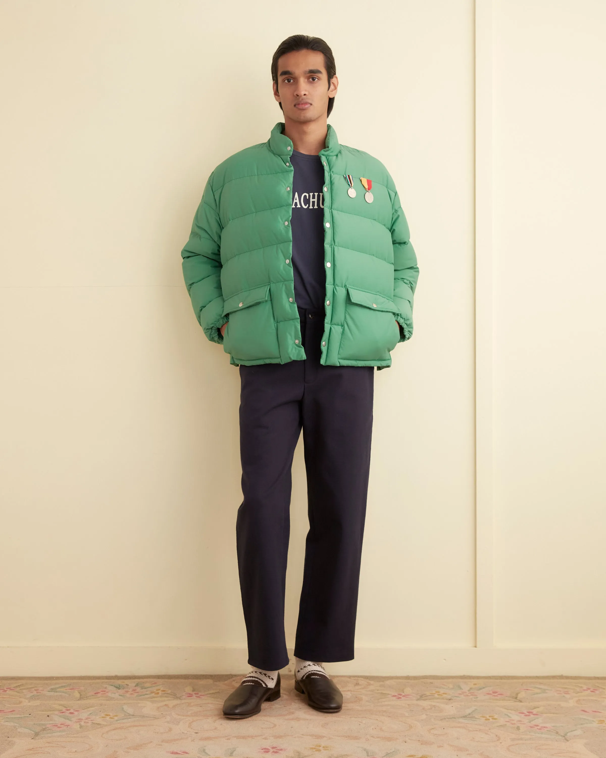 Burlington Puffer Jacket - Green sold by BODE