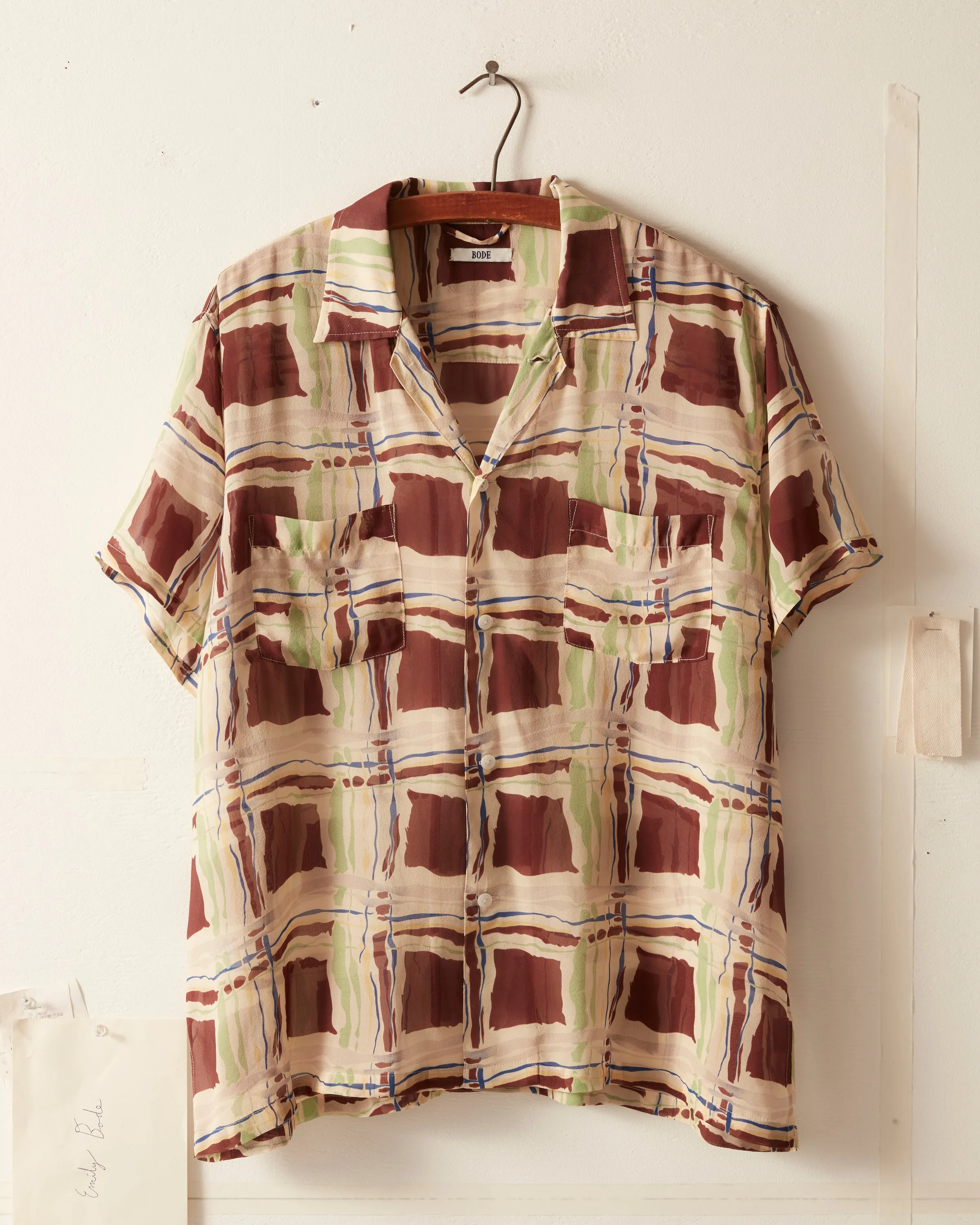 Ripple Plaid Short Sleeve Shirt sold by BODE product image thumbnail 2