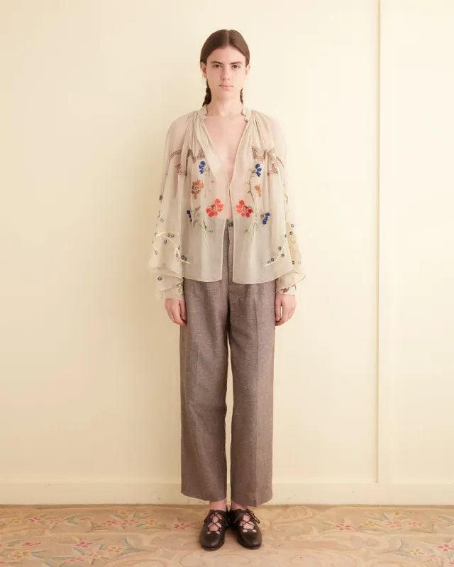 Embroidered Flower Study Shirt sold by BODE