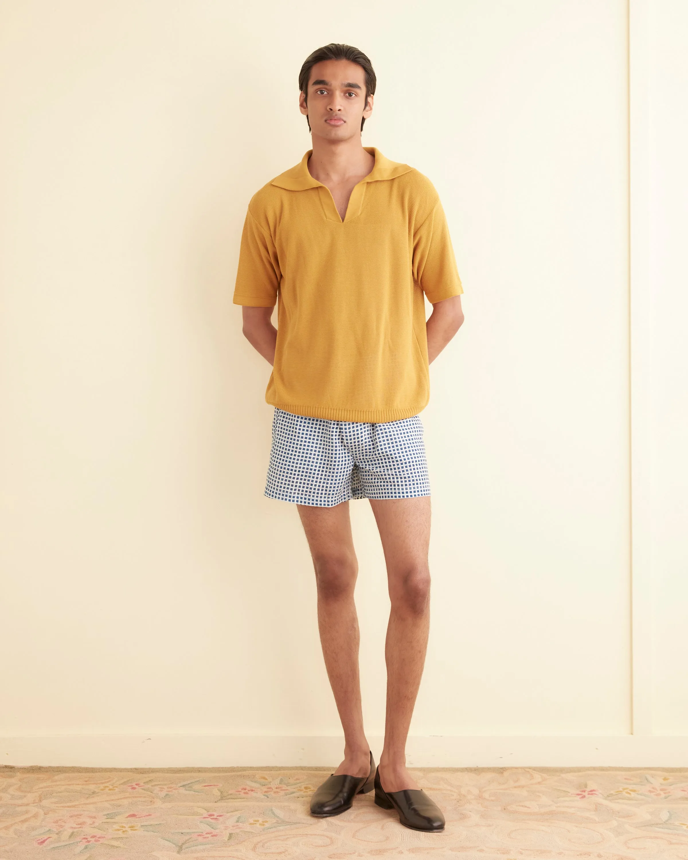 Boxy Polo - Mustard sold by BODE
