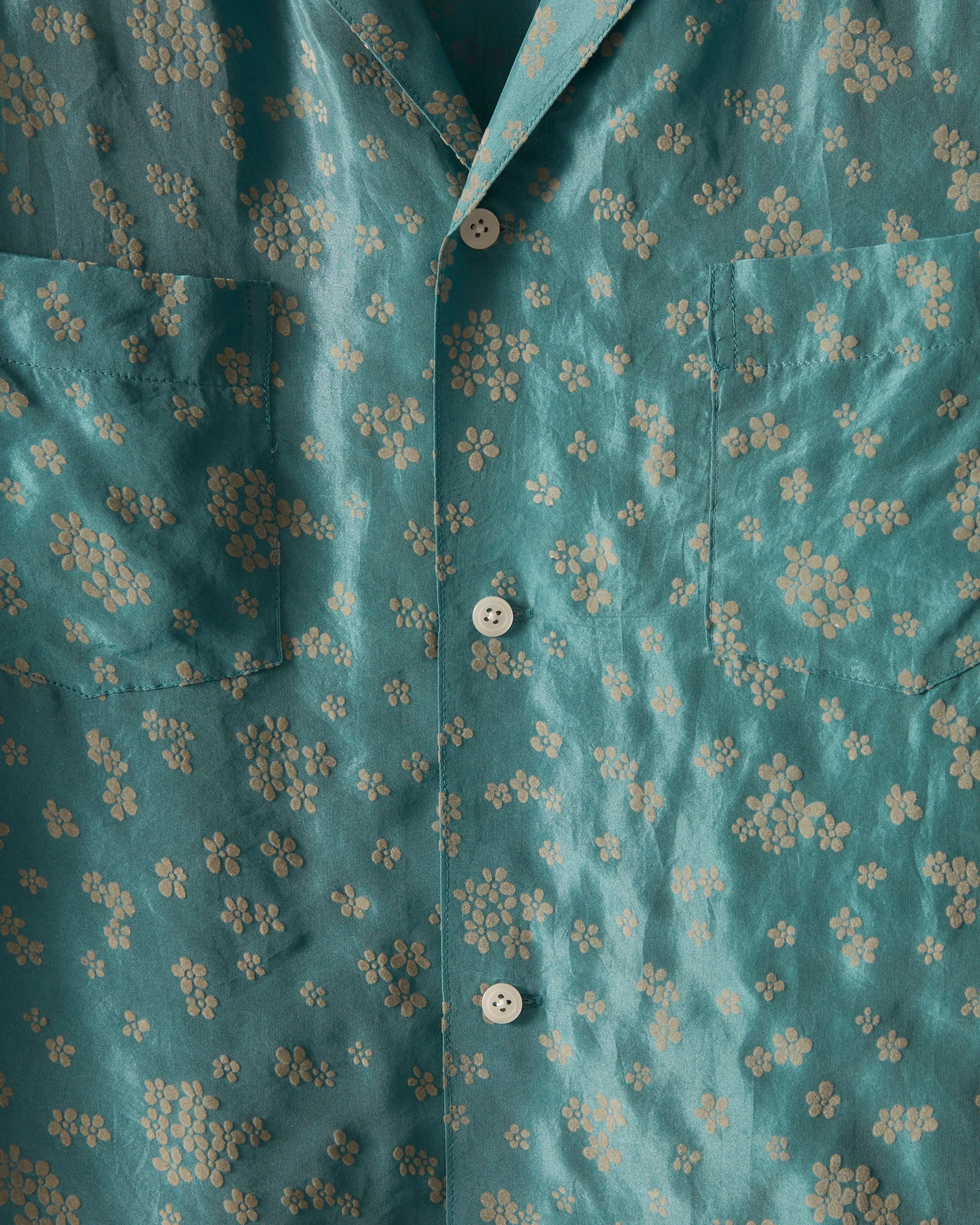 Floral Flocked Long Sleeve Shirt sold by BODE product image thumbnail 3