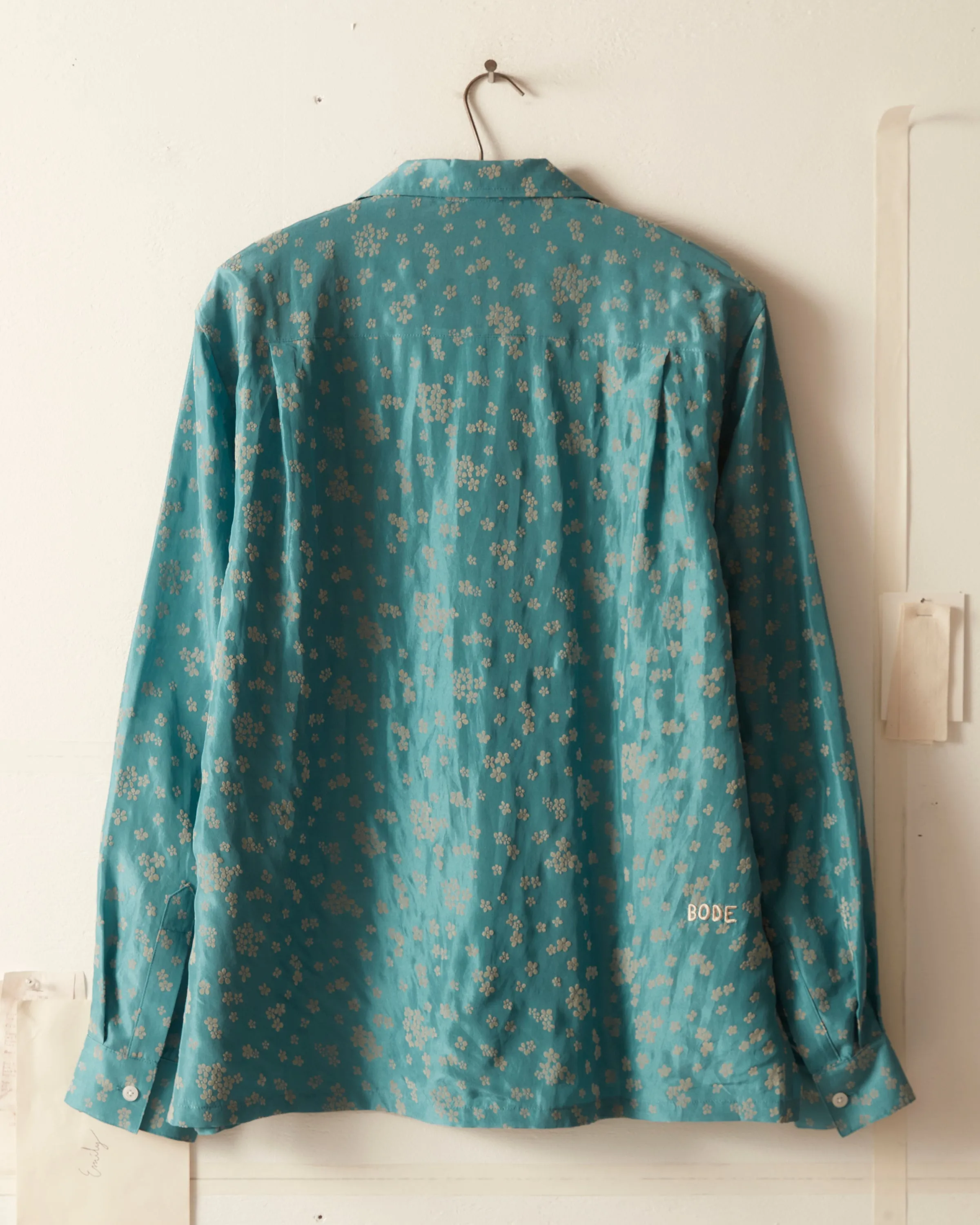 Floral Flocked Long Sleeve Shirt sold by BODE product image thumbnail 5