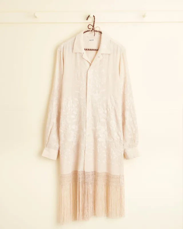 Frozen Gold Fringe Tunic - S sold by BODE