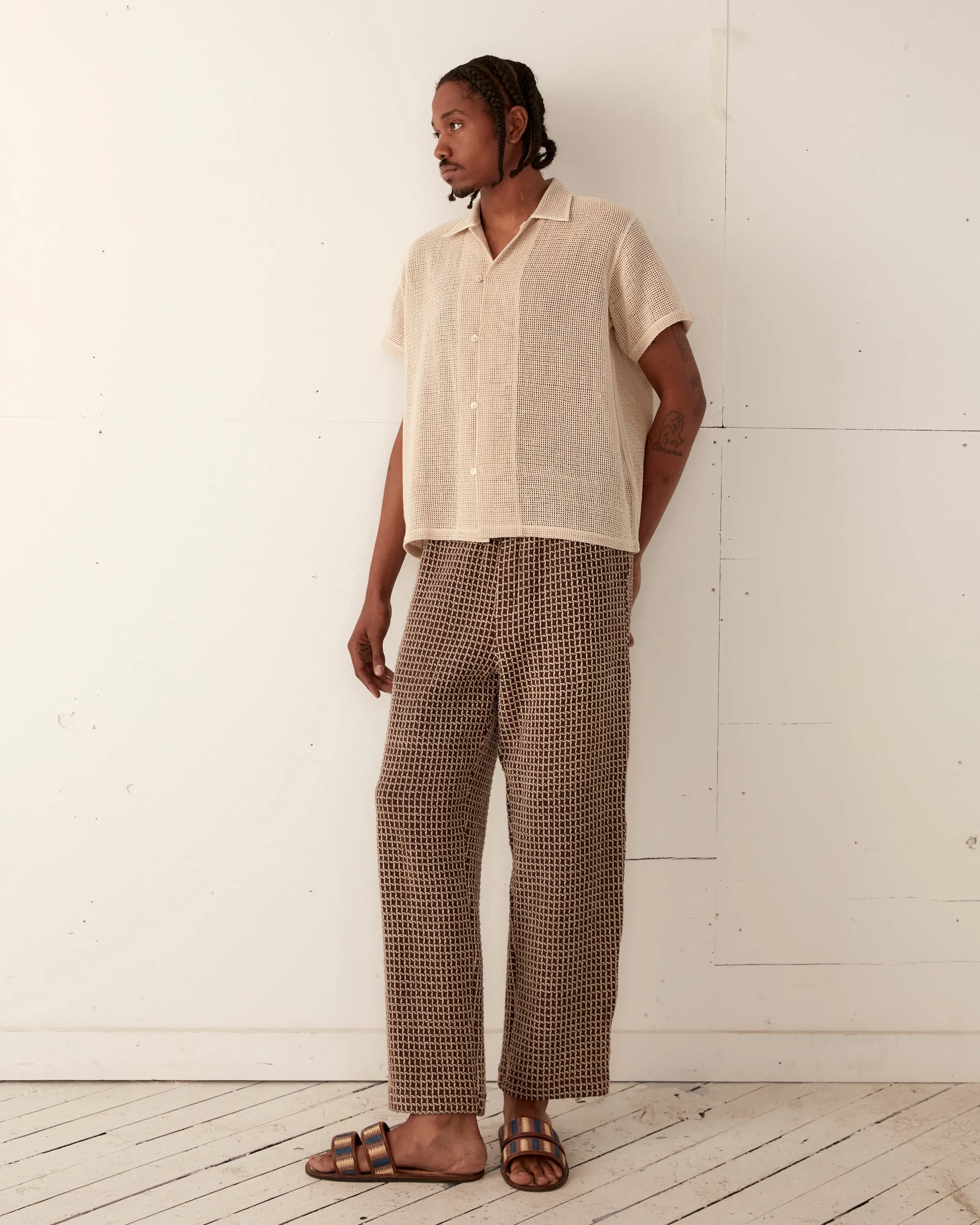 Open Weave Short Sleeve Shirt sold by BODE