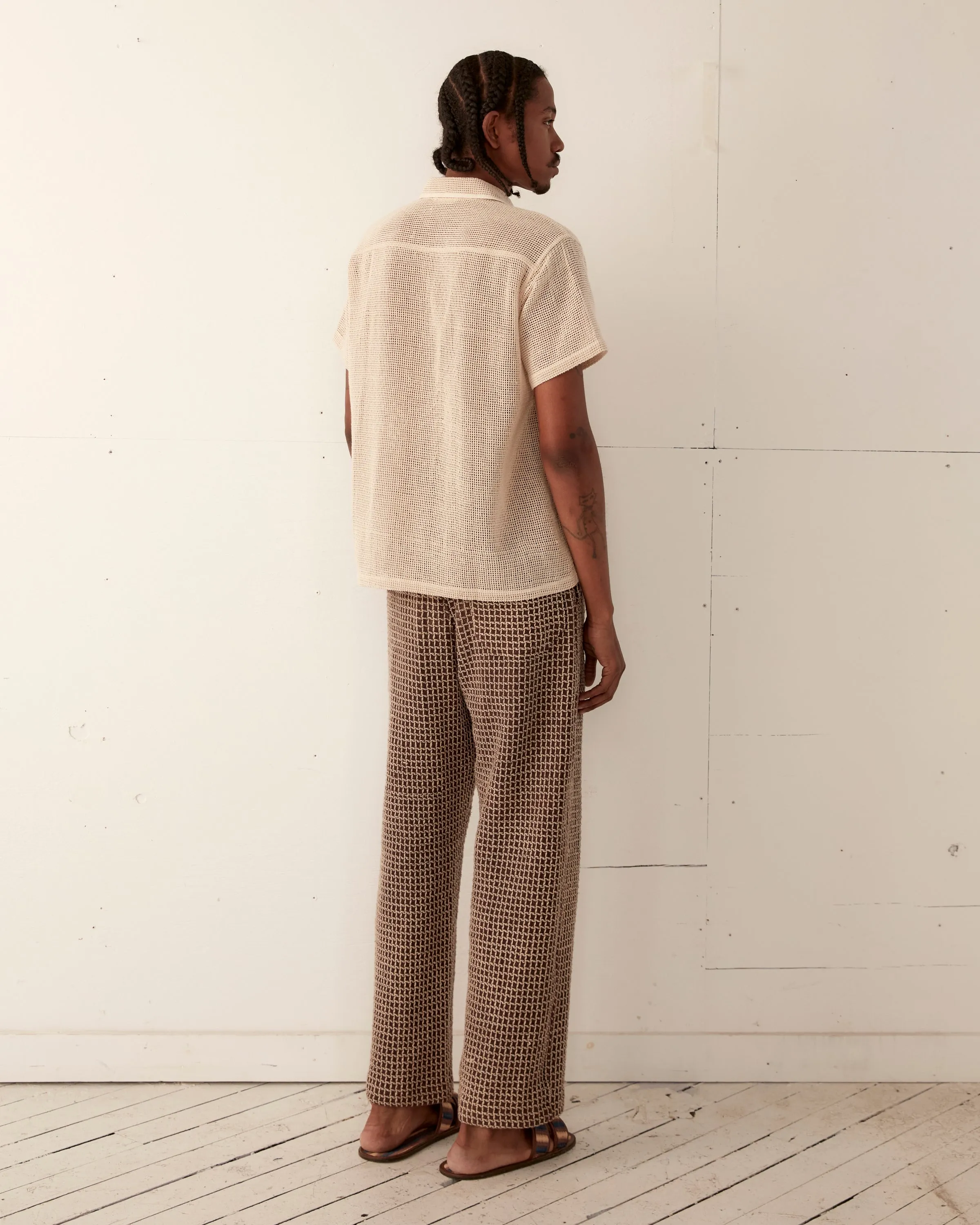 Open Weave Short Sleeve Shirt sold by BODE product image thumbnail 4