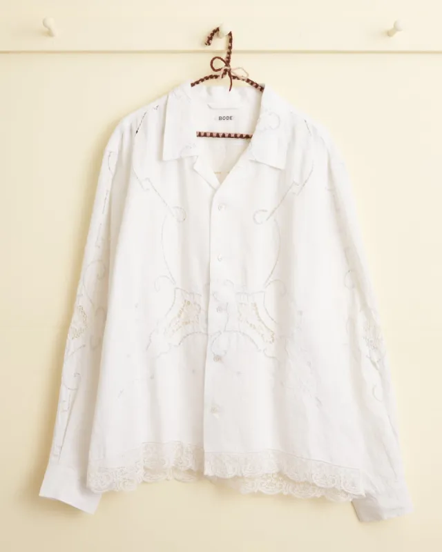 Floral Cirrus Long Sleeve Shirt - XXL sold by BODE