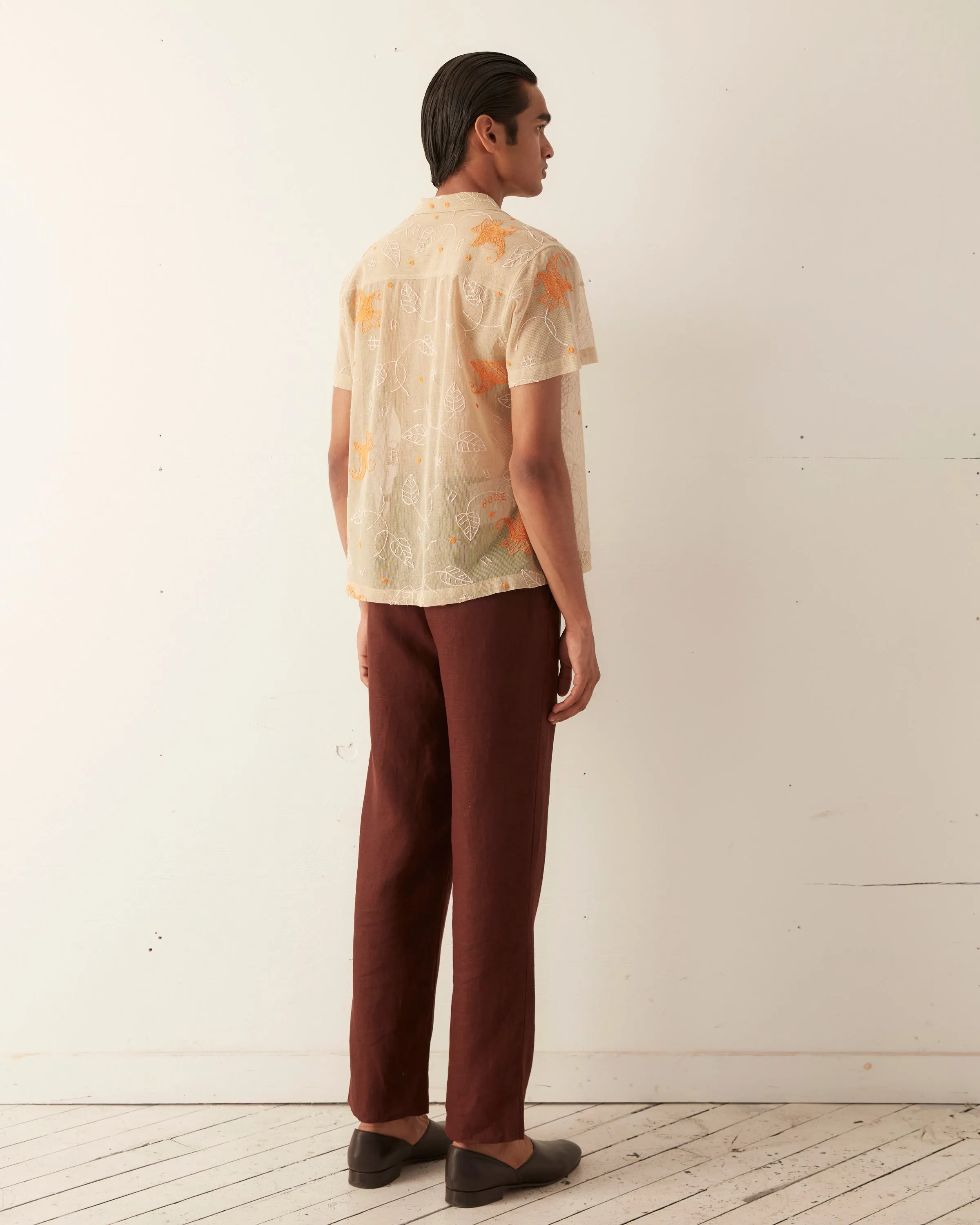 Mesh Lilium Short Sleeve Shirt sold by BODE product image thumbnail 4